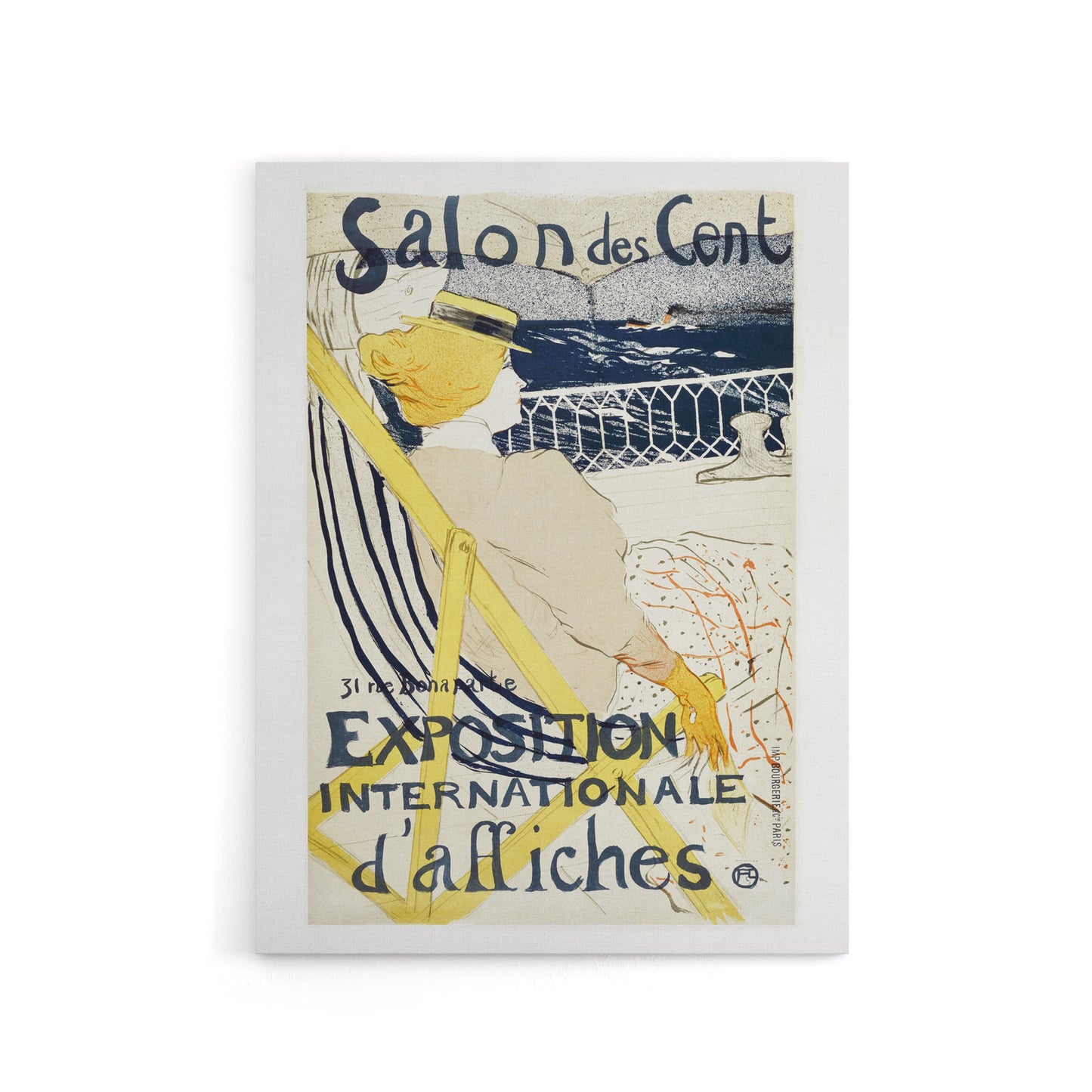 Salon des Cent Exhibition Advert Canvas Wall Art Print Lautrec