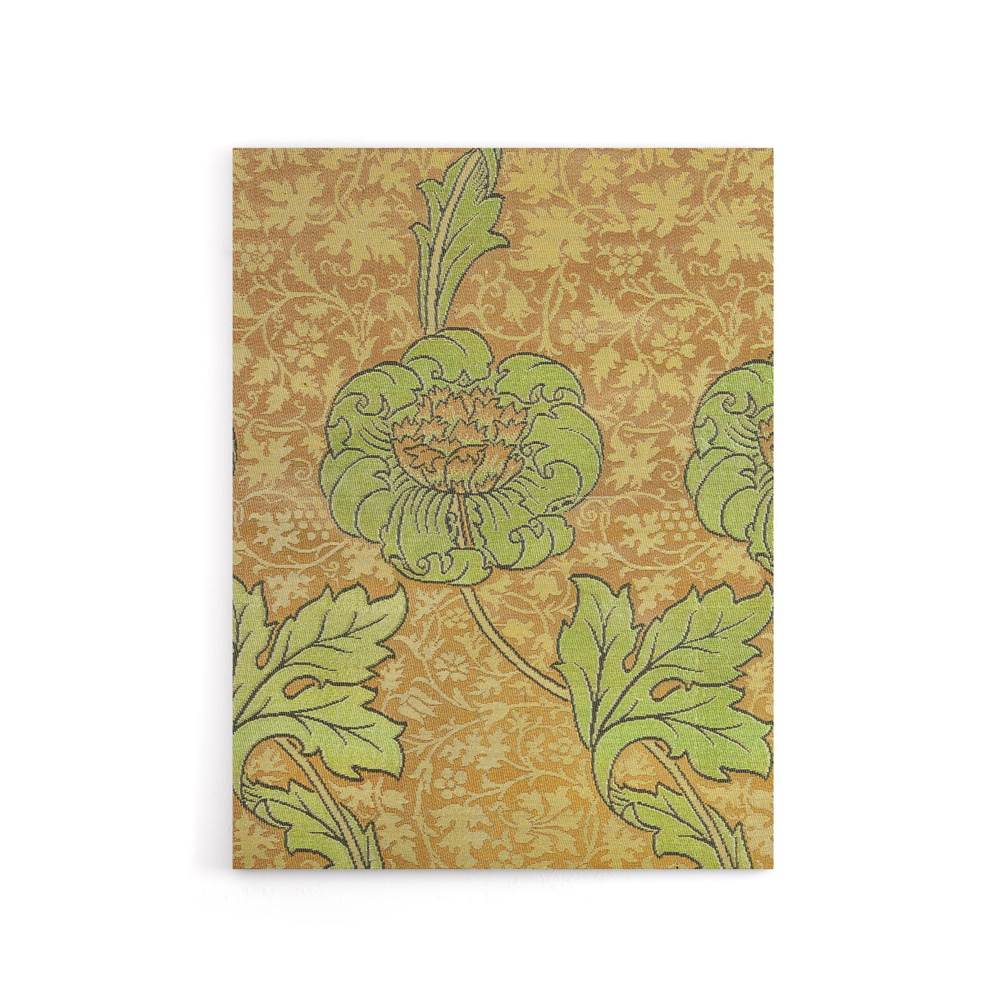 Flower Bloom Textile Detail Canvas Wall Art Print William Morris