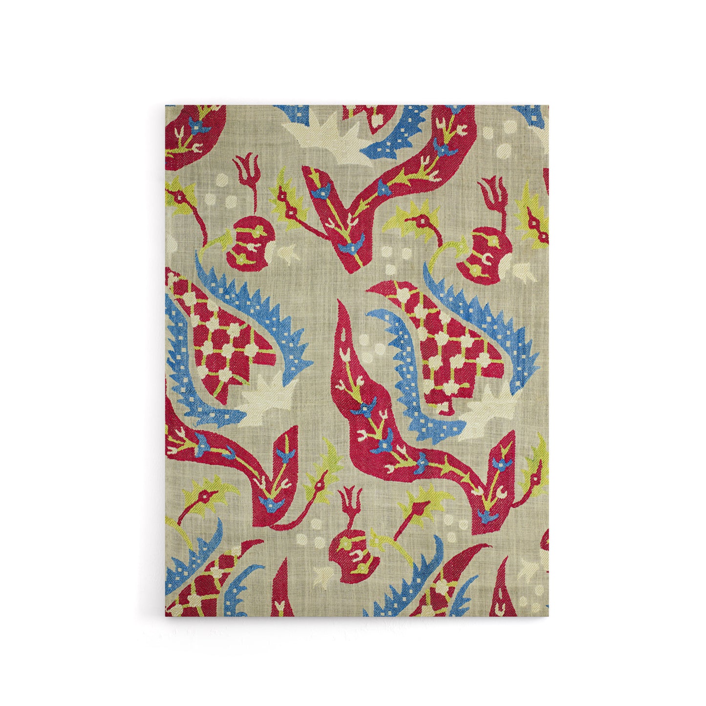Turkish Bed Cover Floral Pattern Morris Vintage Canvas Wall Art