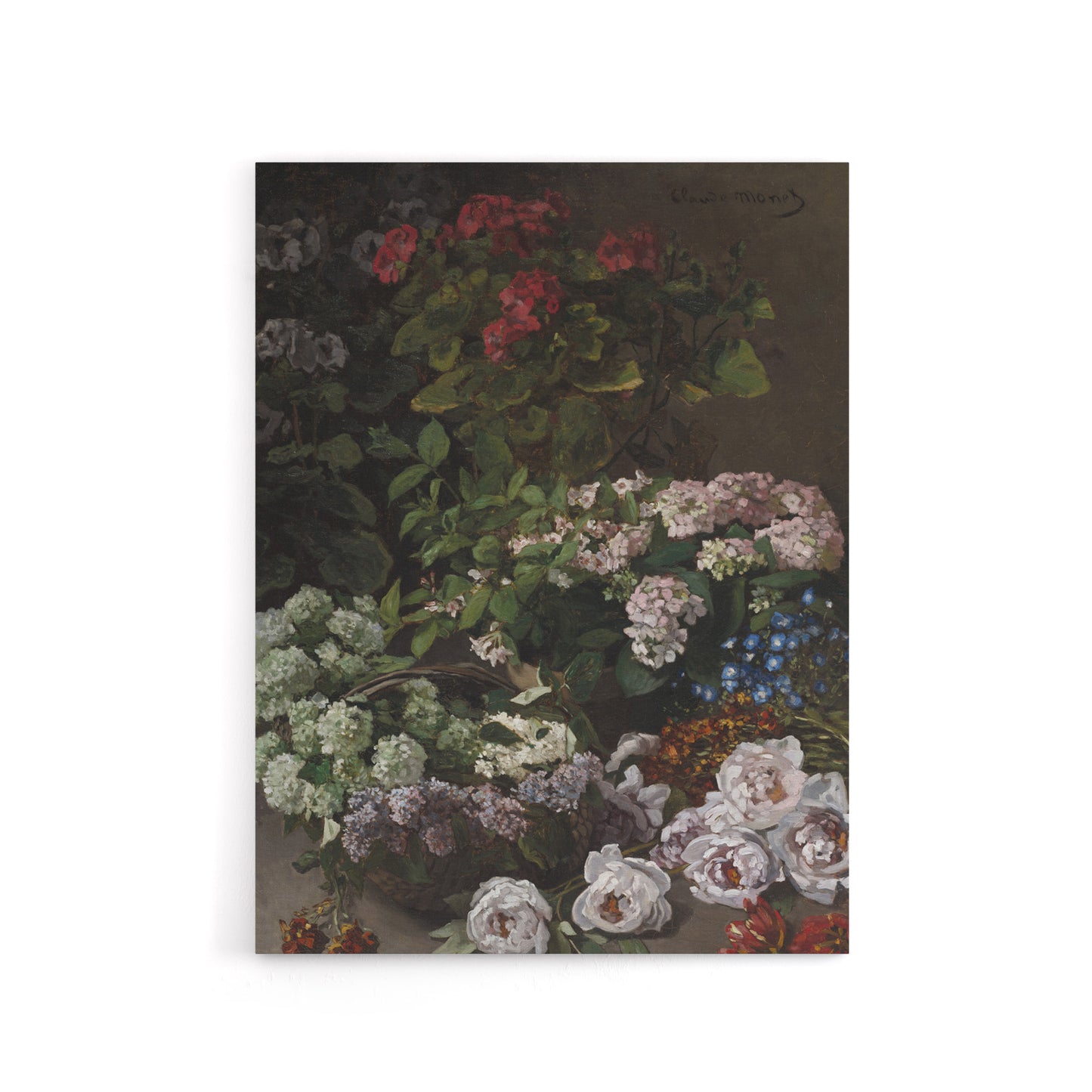 Spring Flowers Floral Still Life Monet Vintage Canvas Wall Art