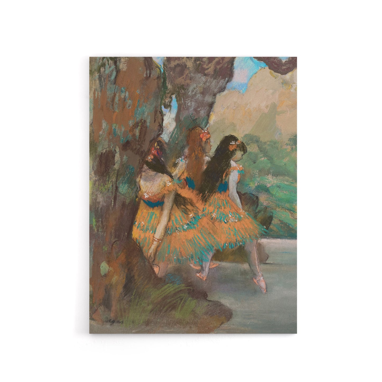 Young Ballet Dancers On Stage Degas Vintage Canvas Wall Art