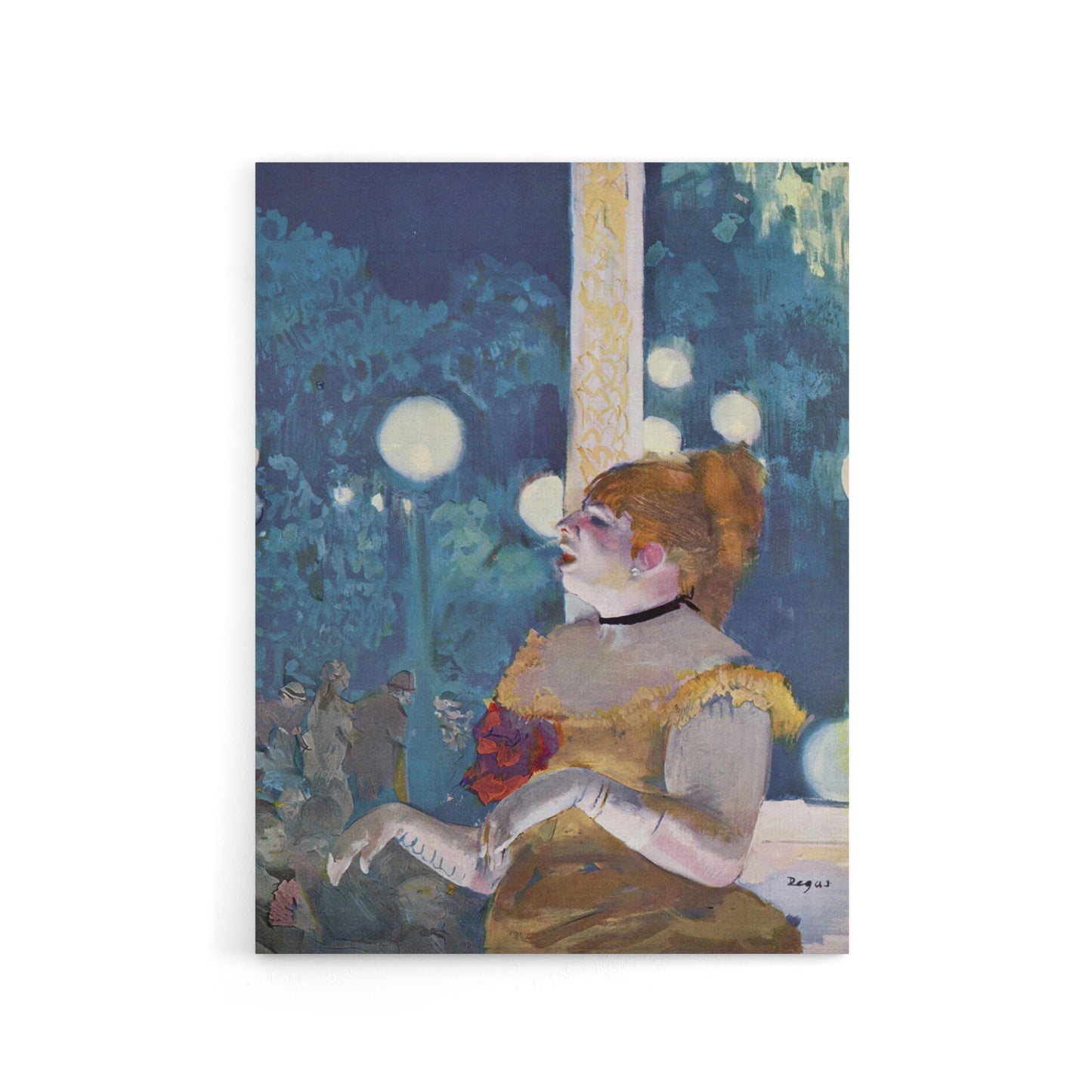 Cafe Concert Song of the Dog Edgar Degas Vintage Canvas Wall Art