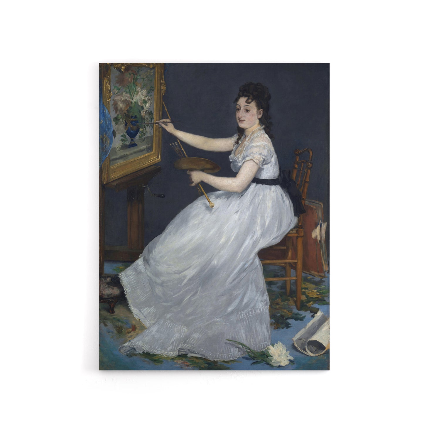Portrait of Painter Eva Gonzales Manet Vintage Canvas Wall Art