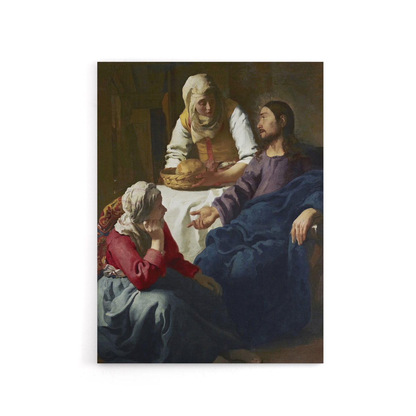 Christ in the House of Martha and Mary Vermeer Canvas Wall Art
