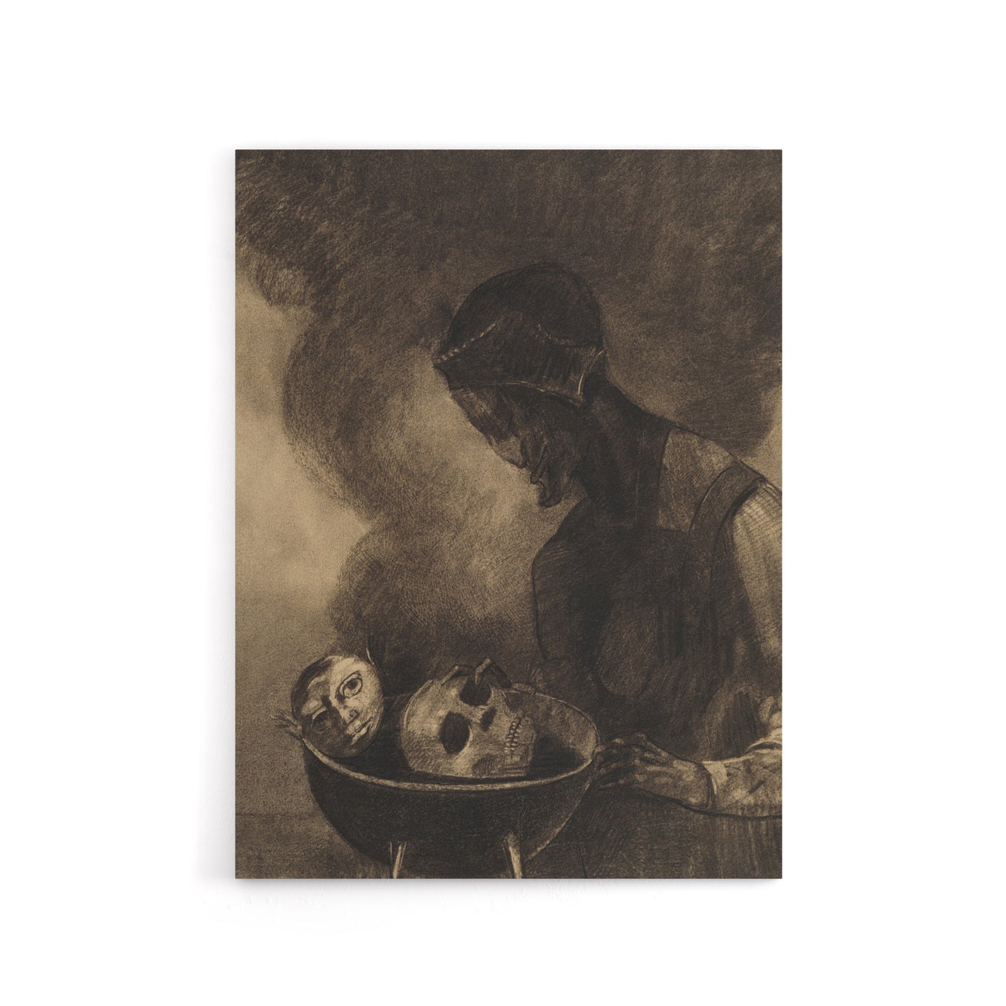 Cauldron of the Sorceress Redon Vintage Canvas Wall Art