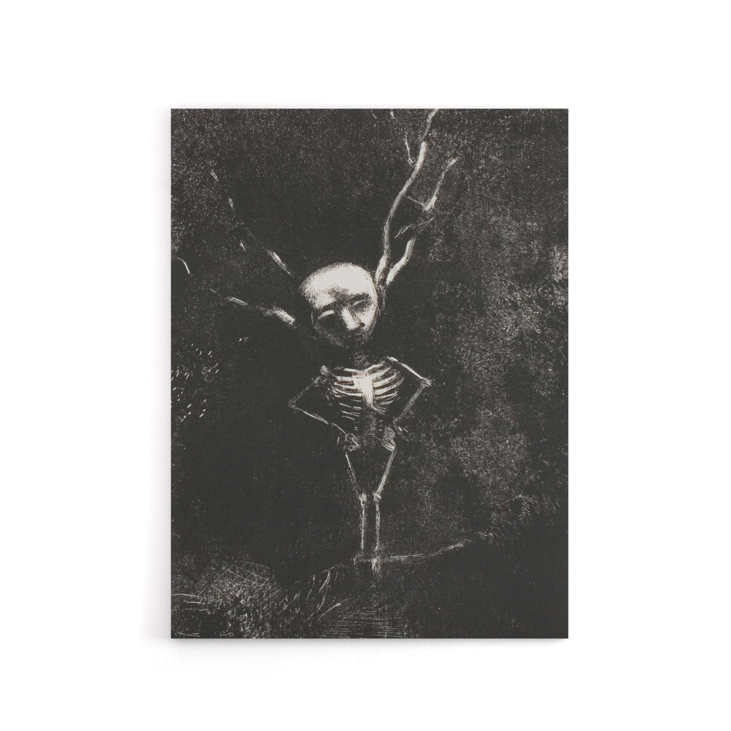 Pale Figure in Maze of Branches Redon Vintage Canvas Wall Art