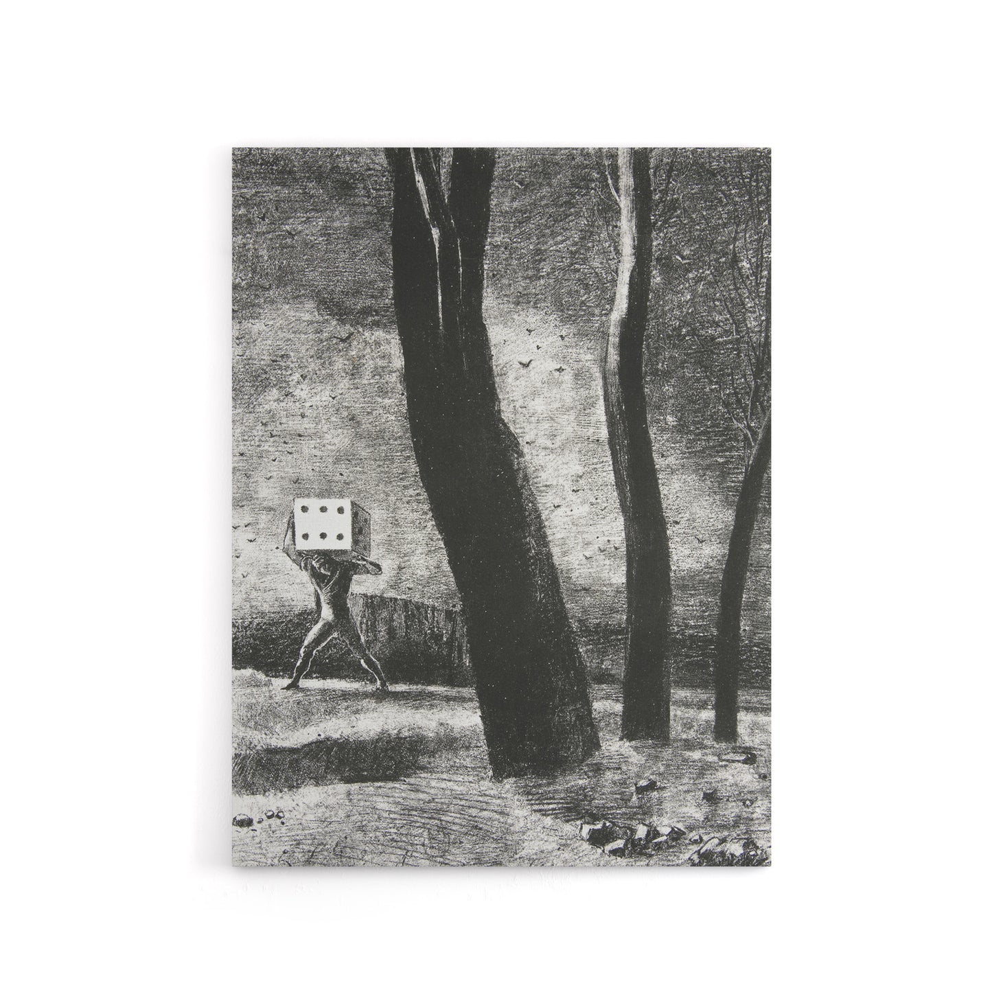 The Gambler Charcoal Painting Redon Vintage Canvas Wall Art