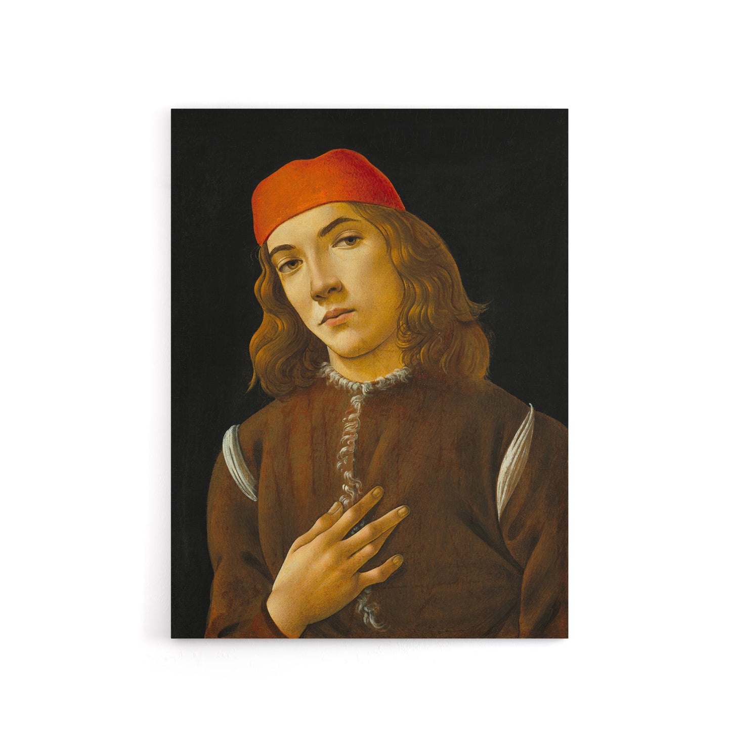 Portrait of a Youth Botticelli Vintage Canvas Wall Art