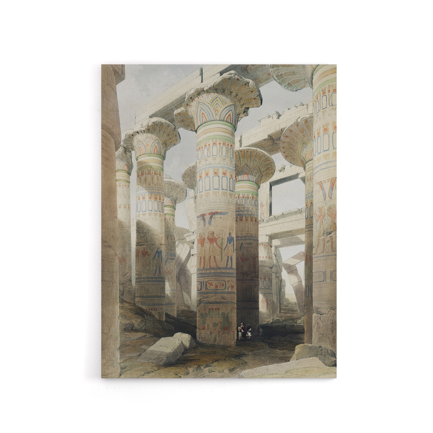 Karnak Temple Great Hypostyle Hall Roberts Canvas Wall Art