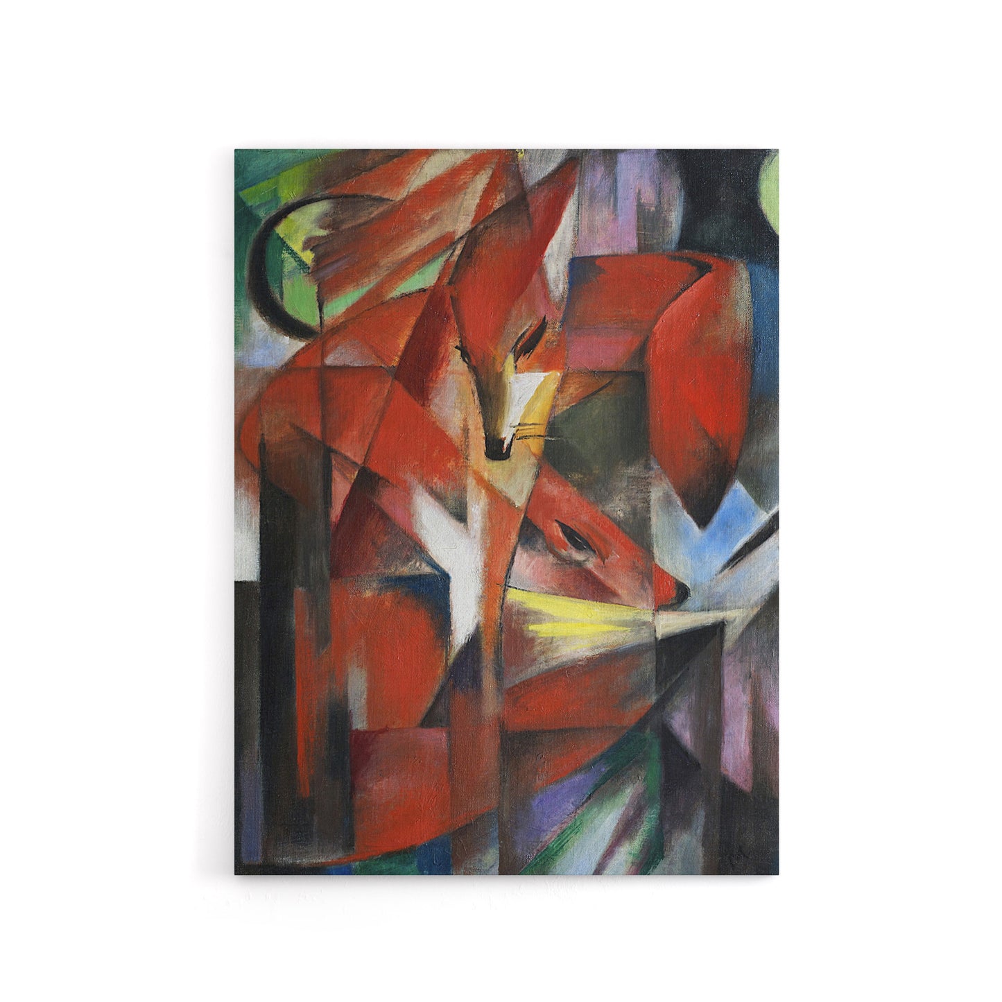 The Foxes Colourful Abstract Franz Marc Vintage Canvas Wall Art