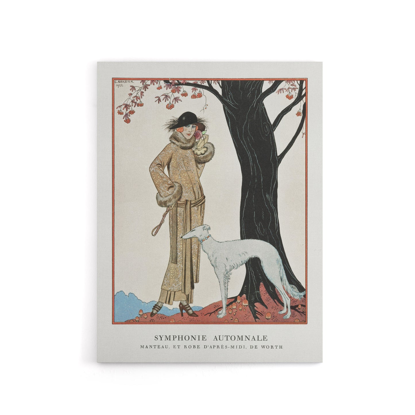 Autumn Symphony Fashion Worth Advert Barbier Canvas Wall Art