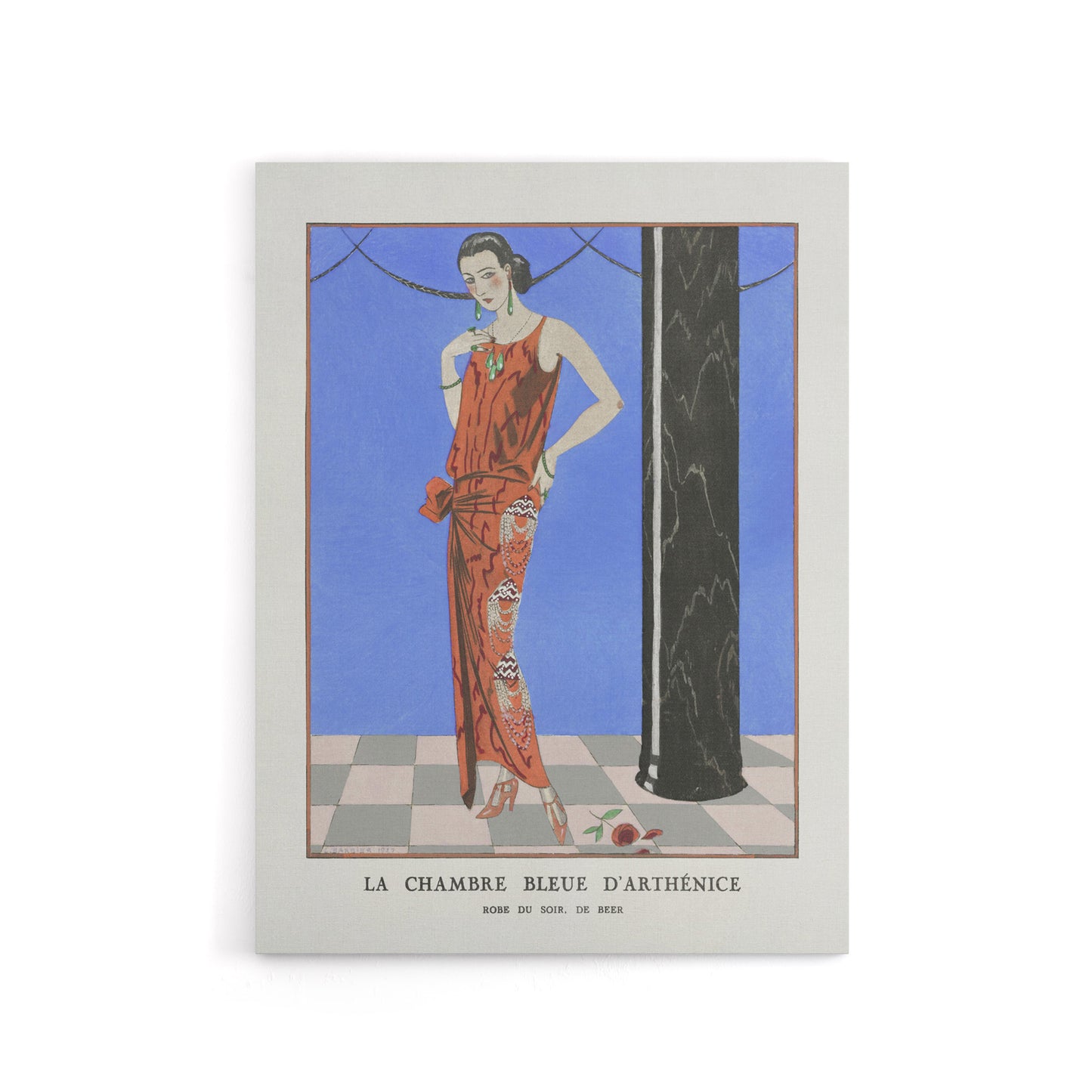 Blue Room of Arthenice Fashion Barbier Vintage Canvas Wall Art