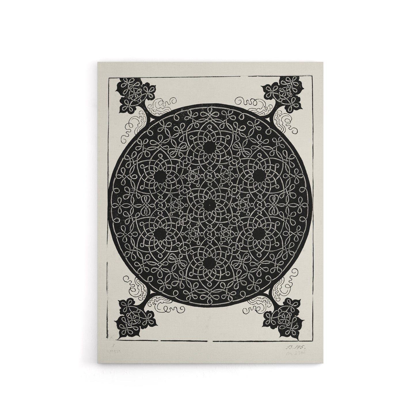 Knob with seven hexagonal stars Durer Canvas Wall Art Print