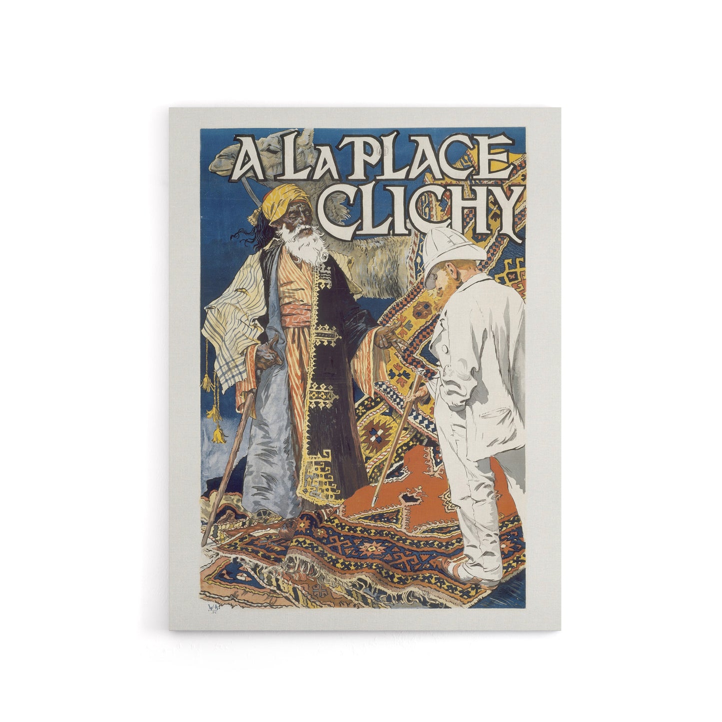 Place Clichy Vintage Advert Eugene Grasset Canvas Wall Art Print