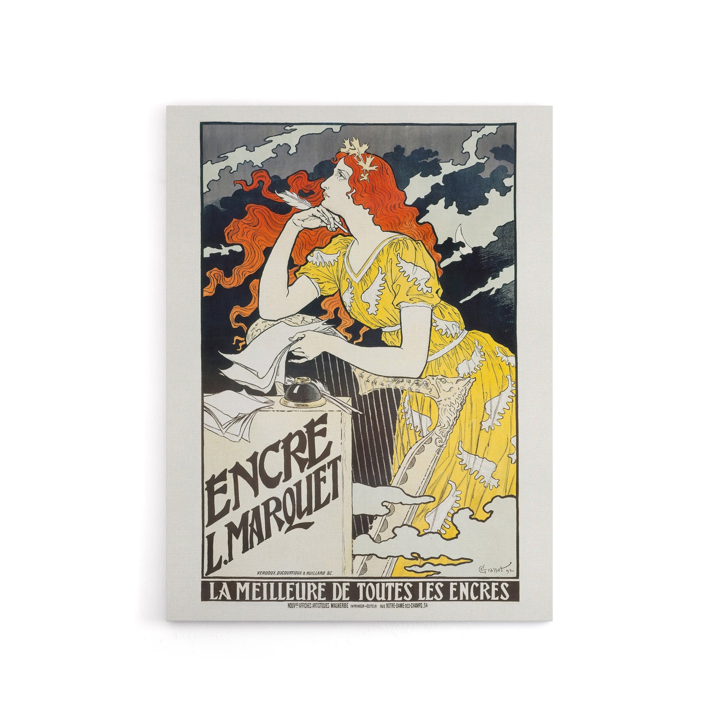 L Marquet Ink Art Nouveau Advert Grasset Canvas Wall Art Print