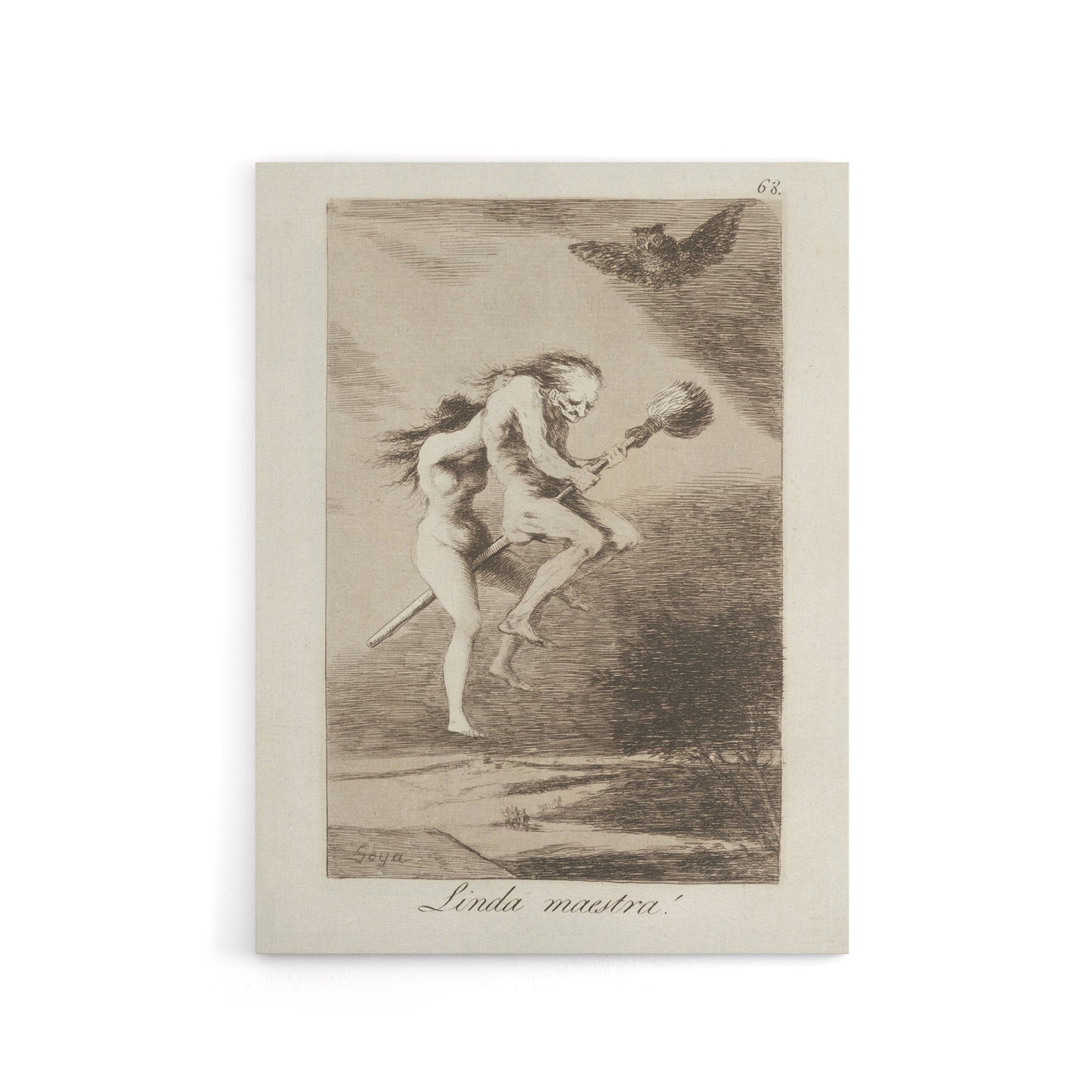 Spanish Teacher Witches Broom Francisco Goya Canvas Wall Art Print