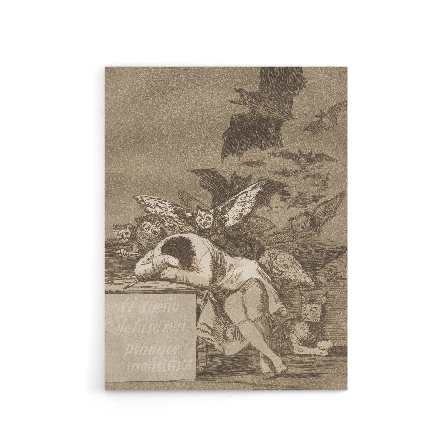 The Sleep of Reason Produces Monsters Goya Canvas Wall Art Print