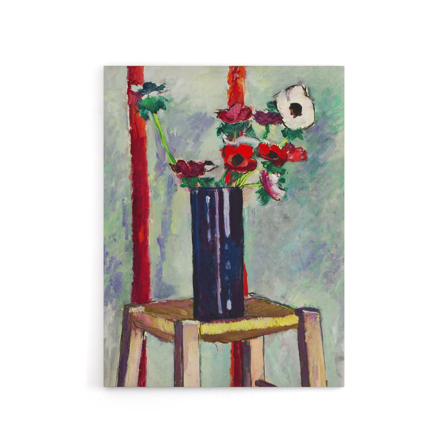 Anemones Vase Still Life Henry Lyman Sayen Canvas Wall Art Print