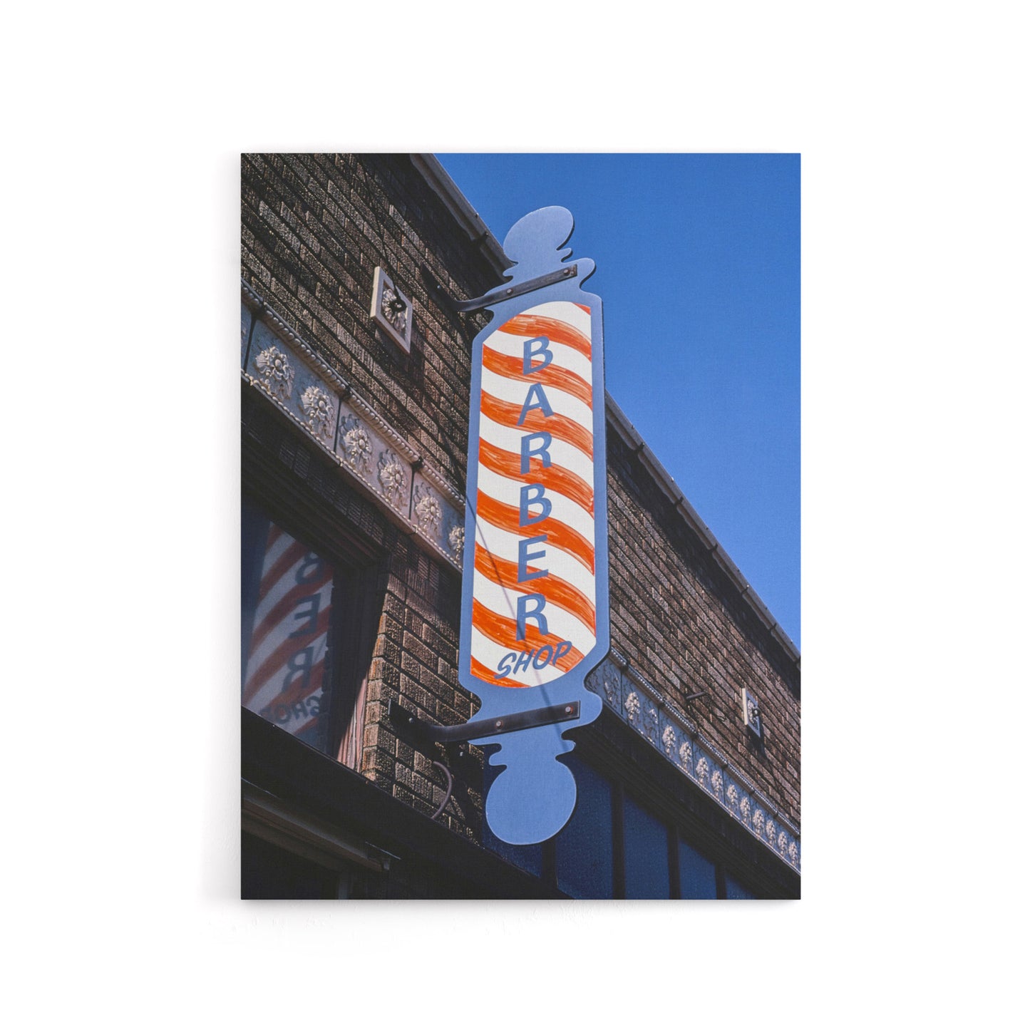 Retro Barber Shop Sign Photograph Margolies Canvas Wall Art Print