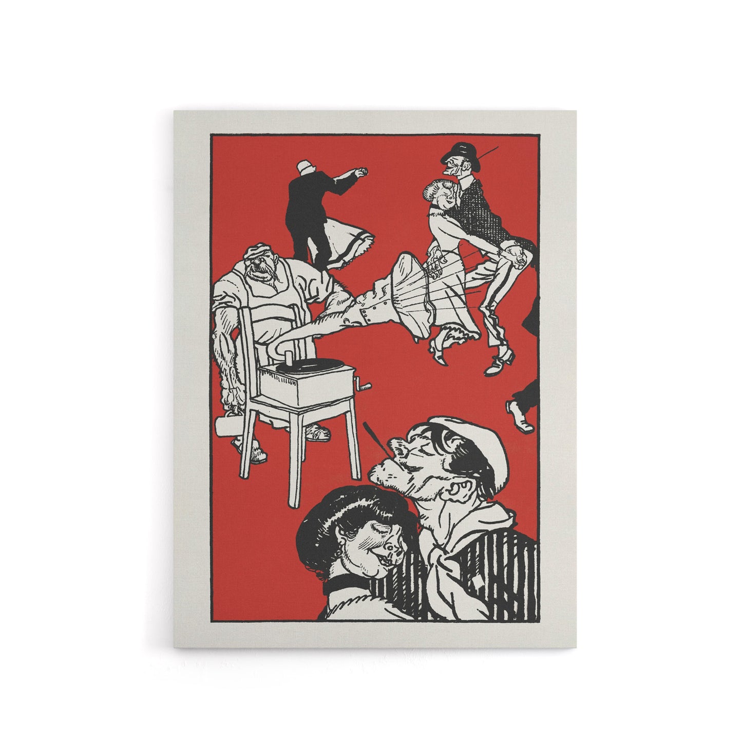 Apachentanze Gramophone Dancers Moriz Jung Canvas Wall Art Print