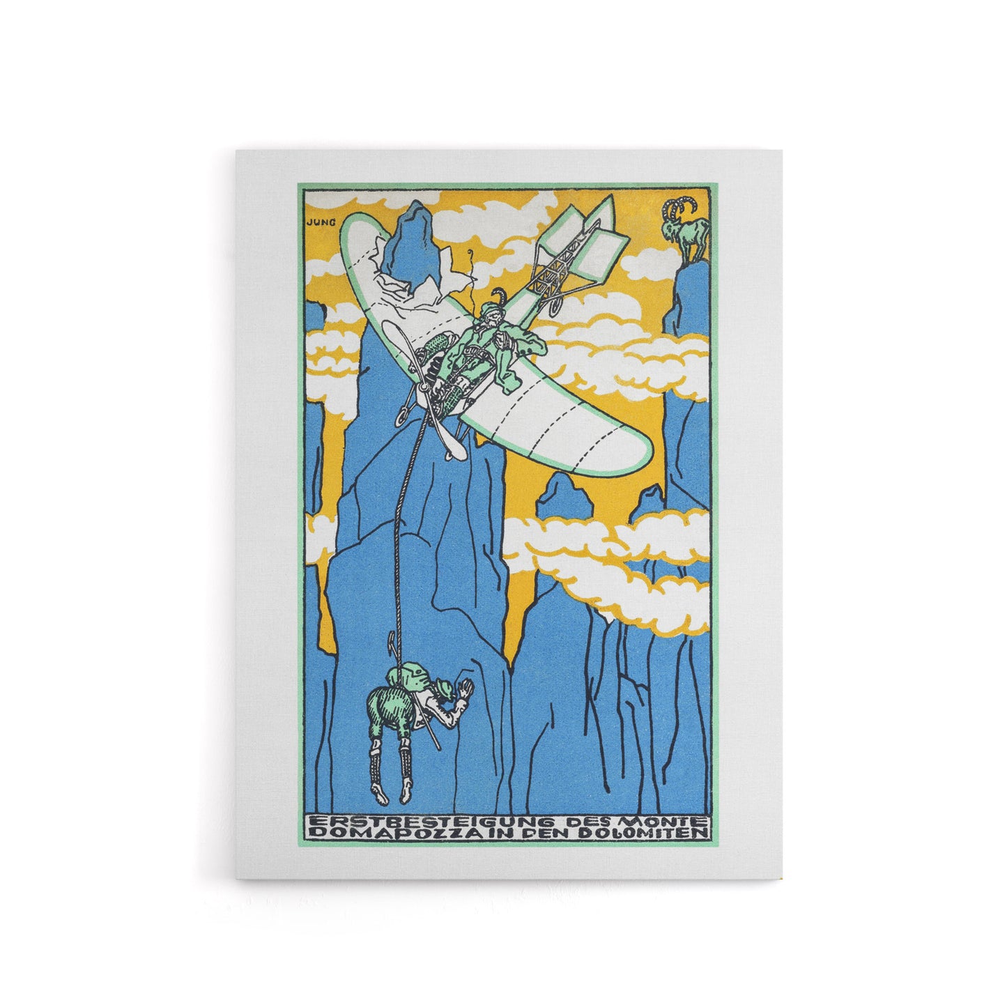 First Ascent of Monte Domapozza in Dolomites Jung Canvas Wall Art Print