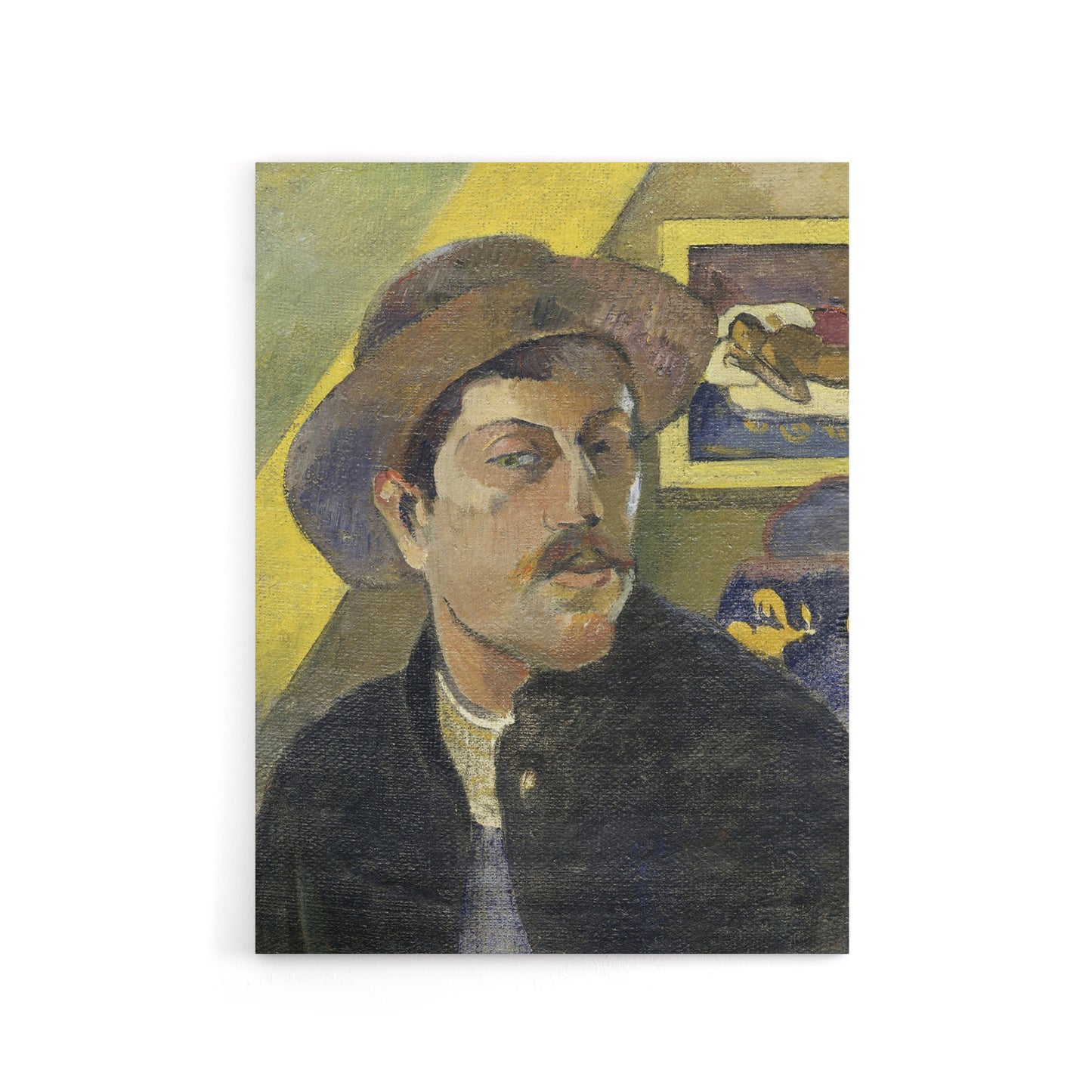 Self Portrait in a Hat Paul Gauguin Canvas Wall Art Print