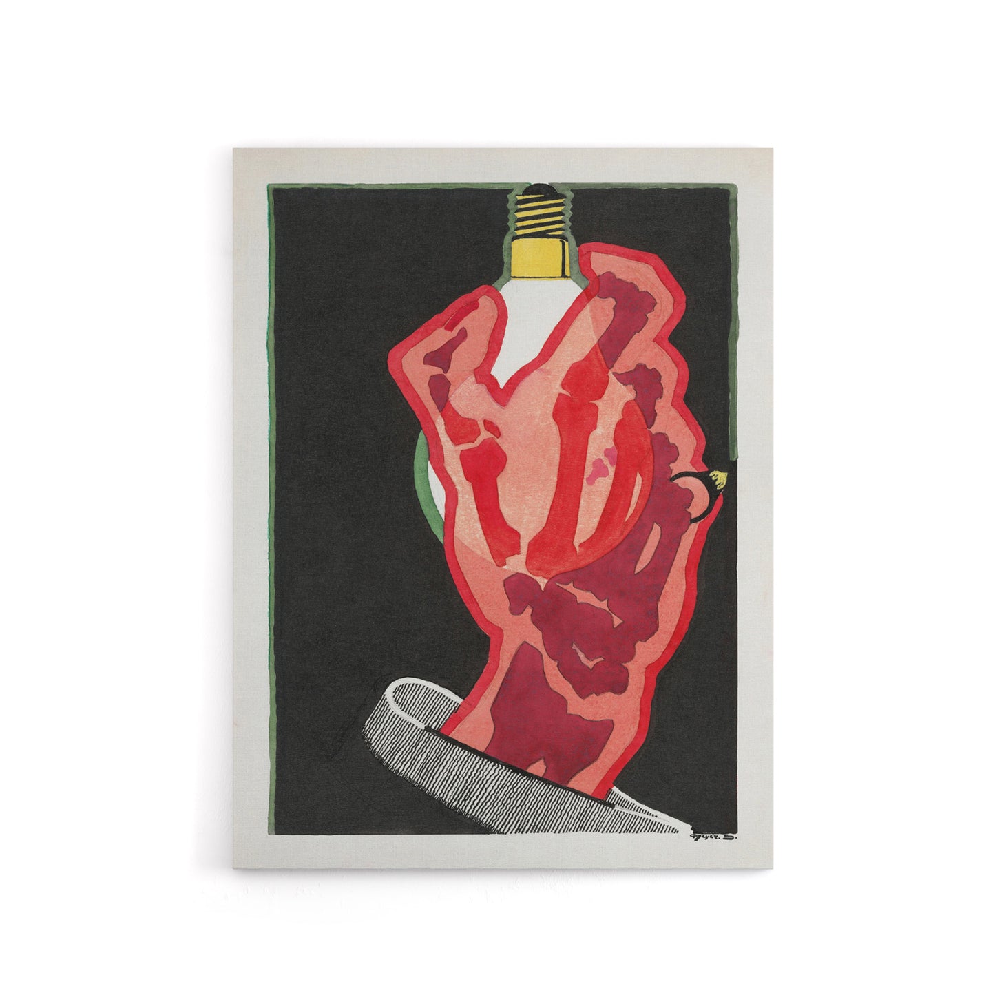 Advertising design for Lamps Reijer Stolk Canvas Wall Art Print