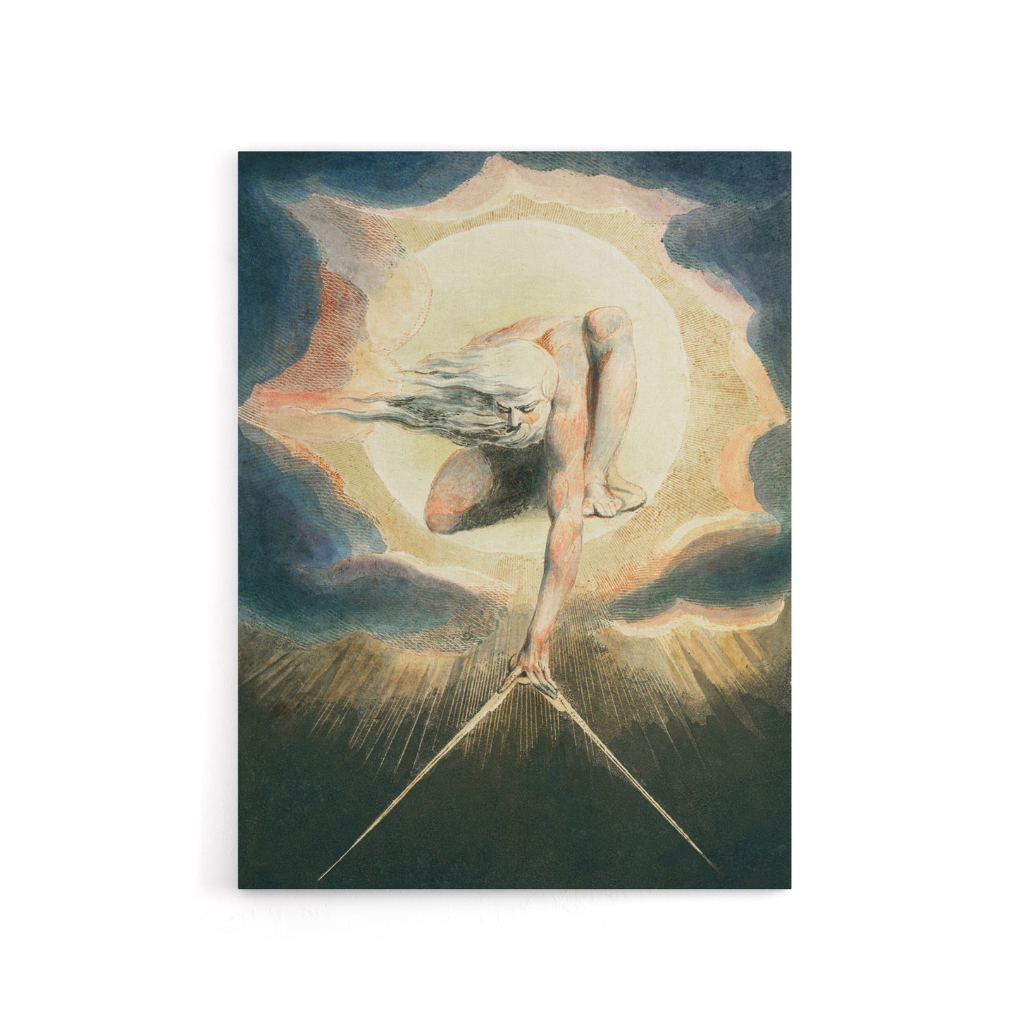 Ancient of Days Setting Compass to Earth Blake Canvas Wall Art Print