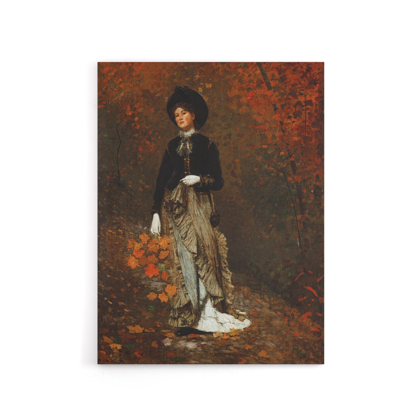 Autumn Woman Portrait Winslow Homer Canvas Wall Art Print