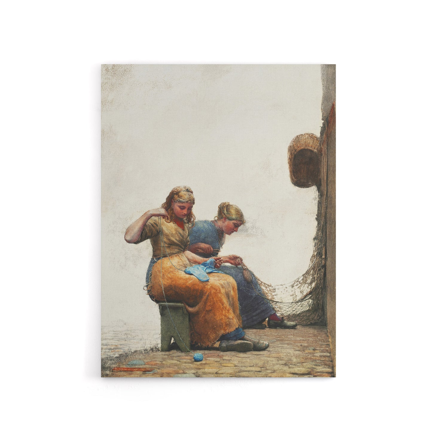 Mending the Fishing Nets Winslow Homer Canvas Wall Art Print