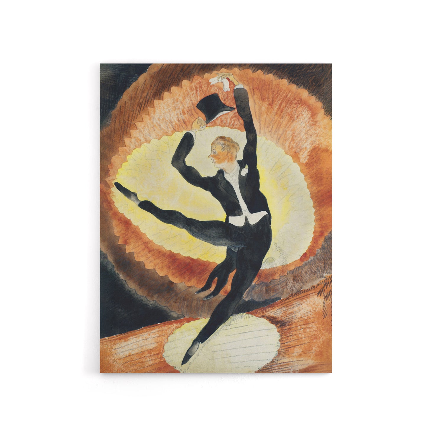 Acrobatic Male Dancer with Top Hat Demuth Canvas Wall Art Print