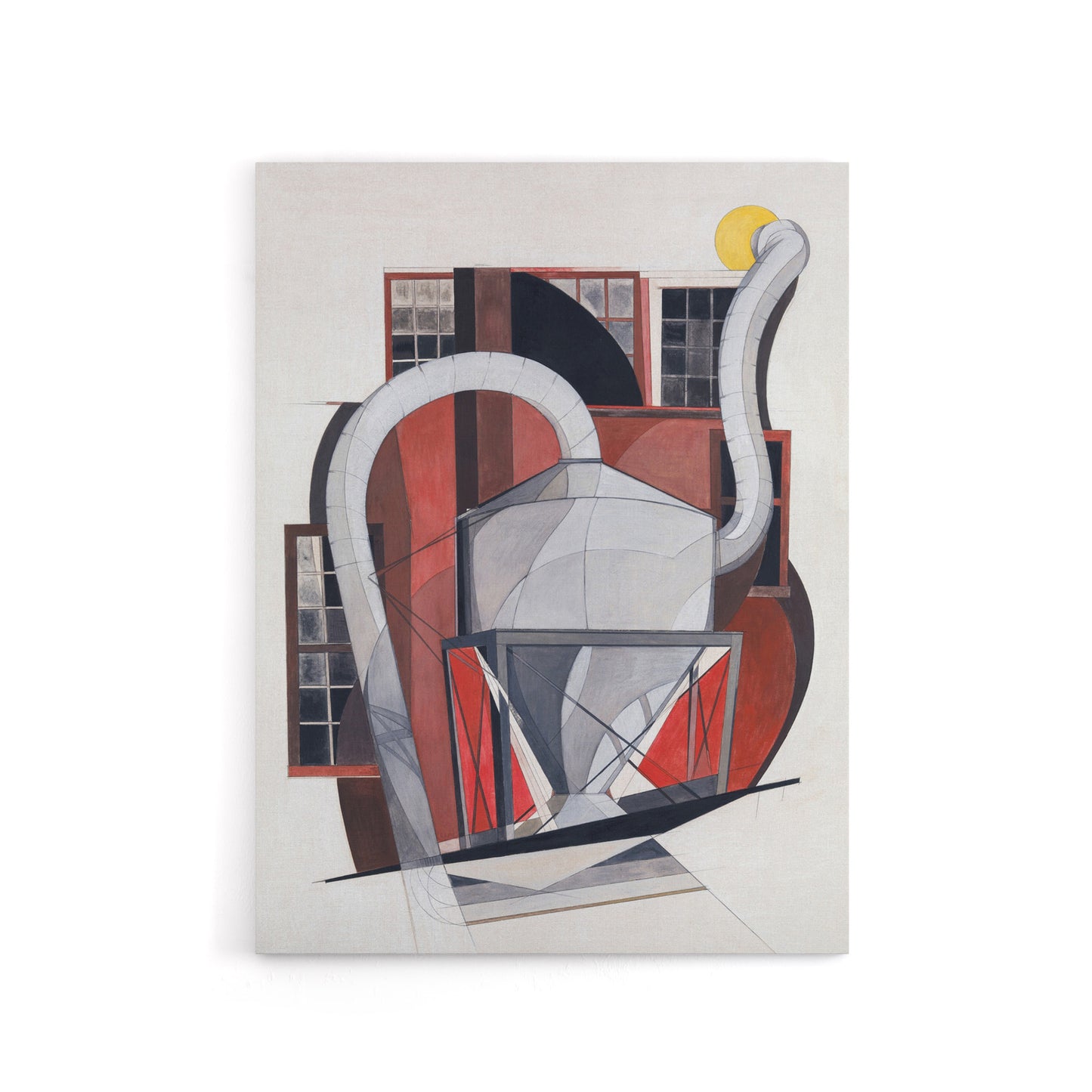 Industrial Machinery Cubist Painting Demuth Canvas Wall Art Print