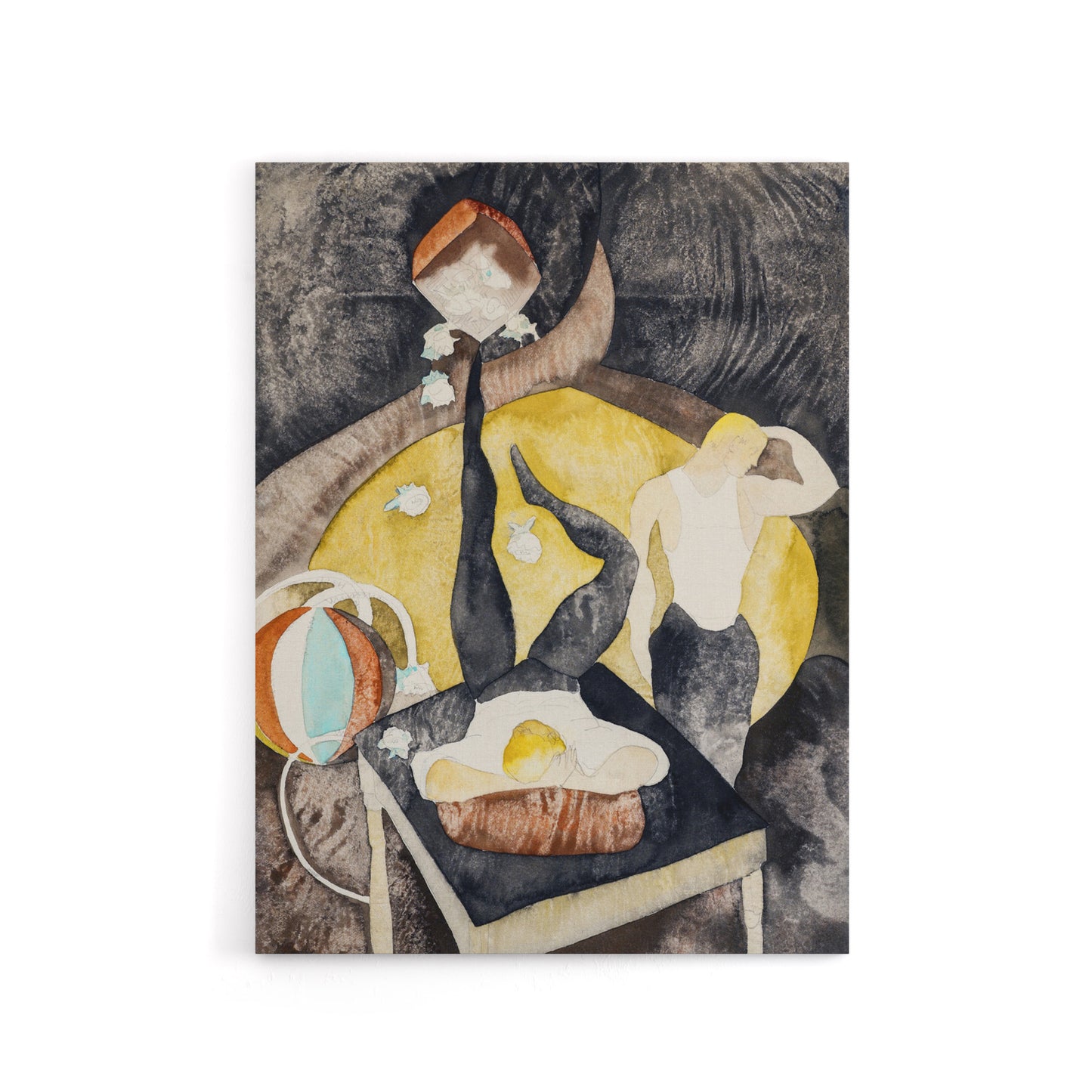 Two Acrobat Jugglers in Vaudeville Demuth Canvas Wall Art Print