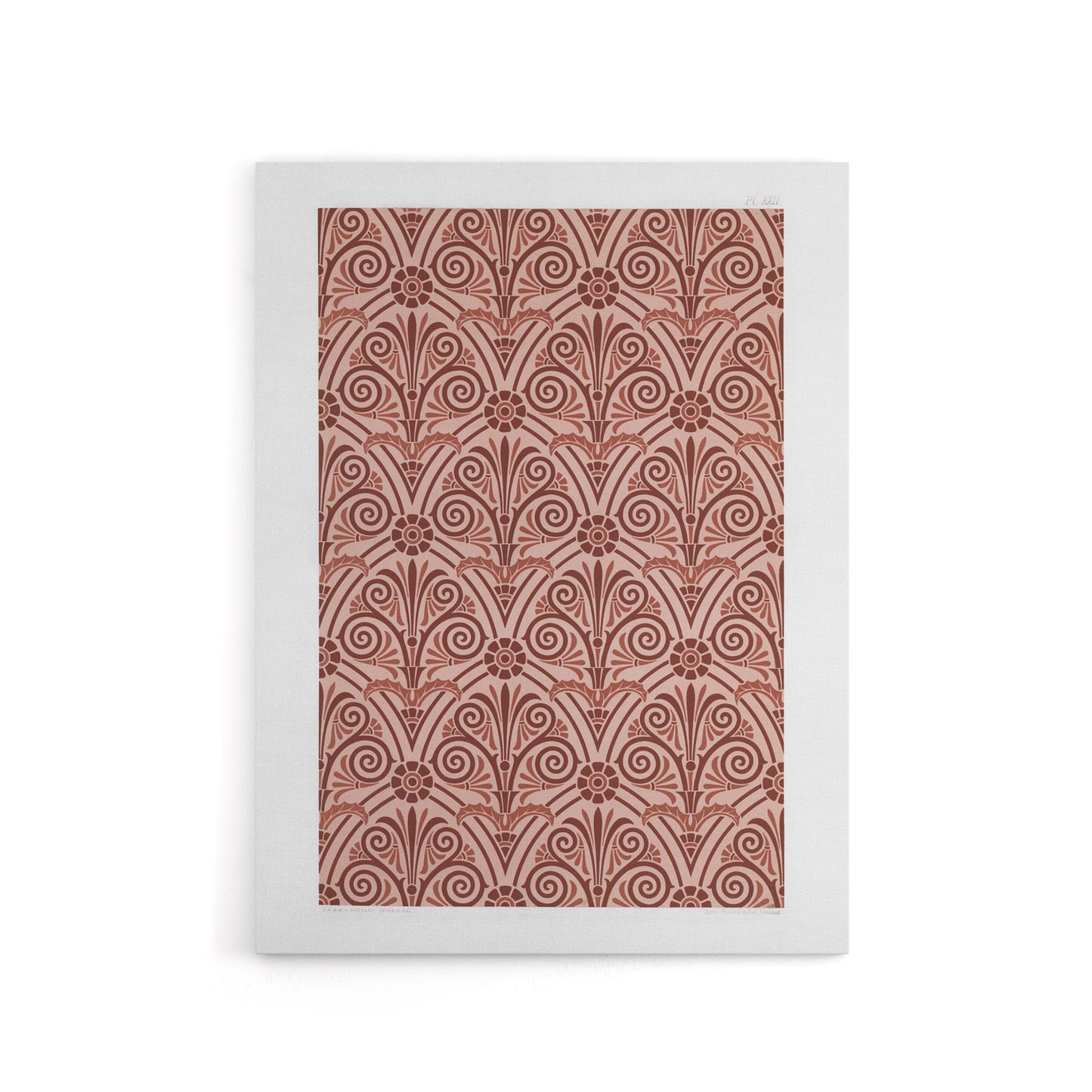 Antique Botanical Greek Pattern Audsley Canvas Wall Art Print