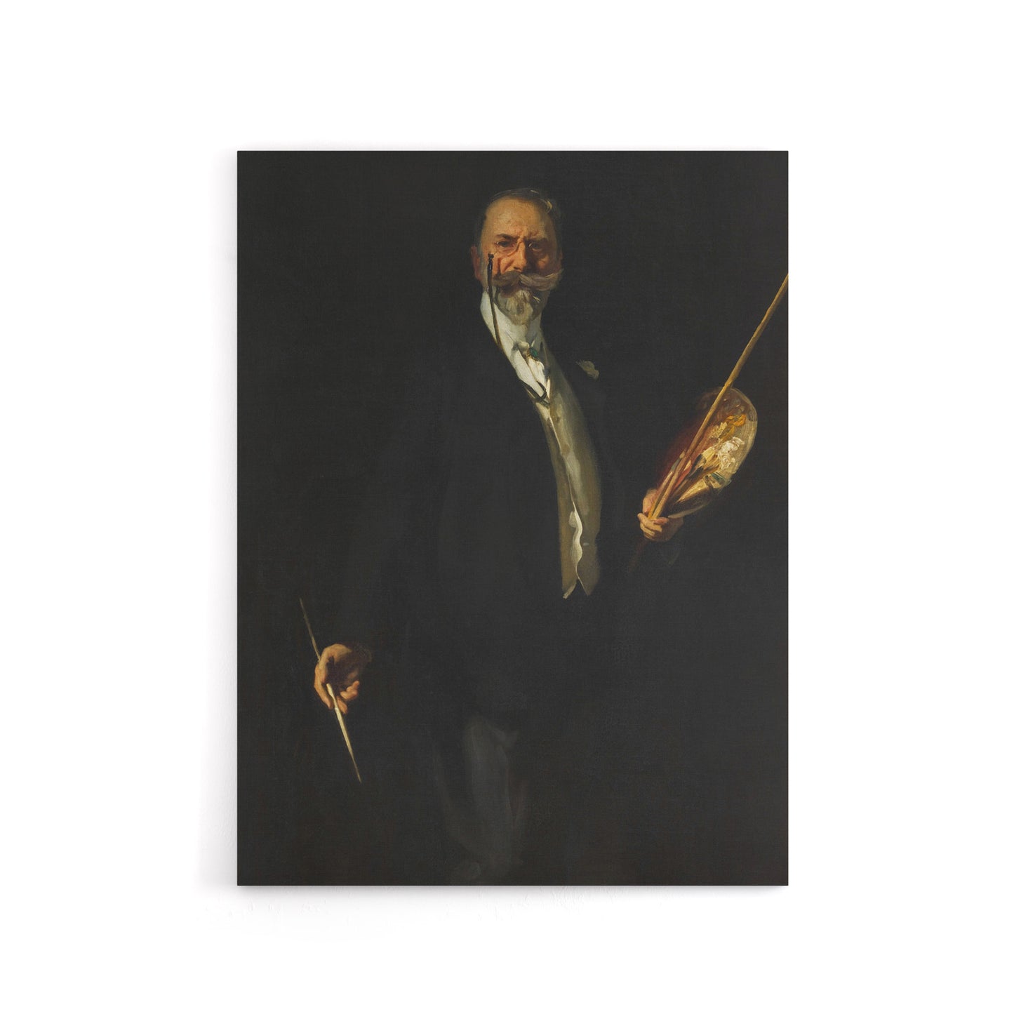 Artist William Merritt Chase Portrait Sargent Canvas Wall Art Print