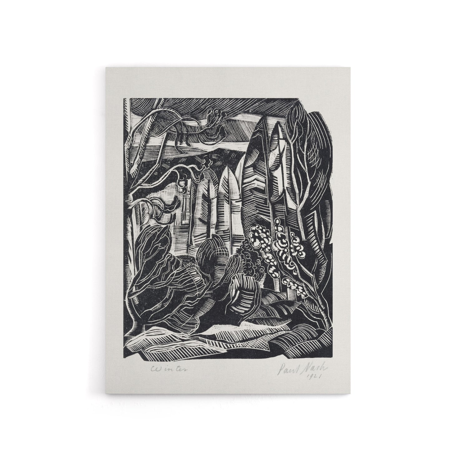 Winter in Hampden Black White Landscape Nash Canvas Wall Art Print