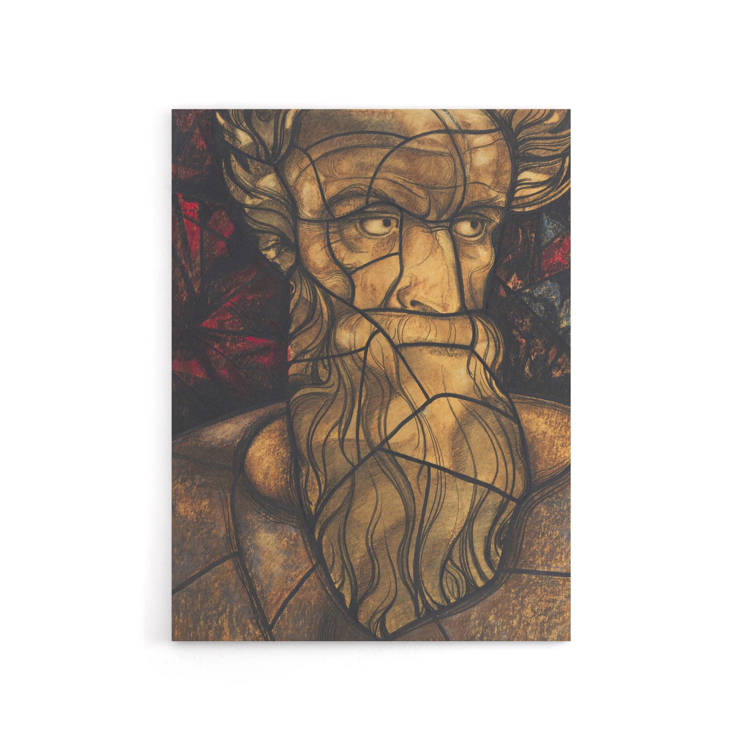 St Matthew Stained Glass Design Holst Canvas Wall Art Print