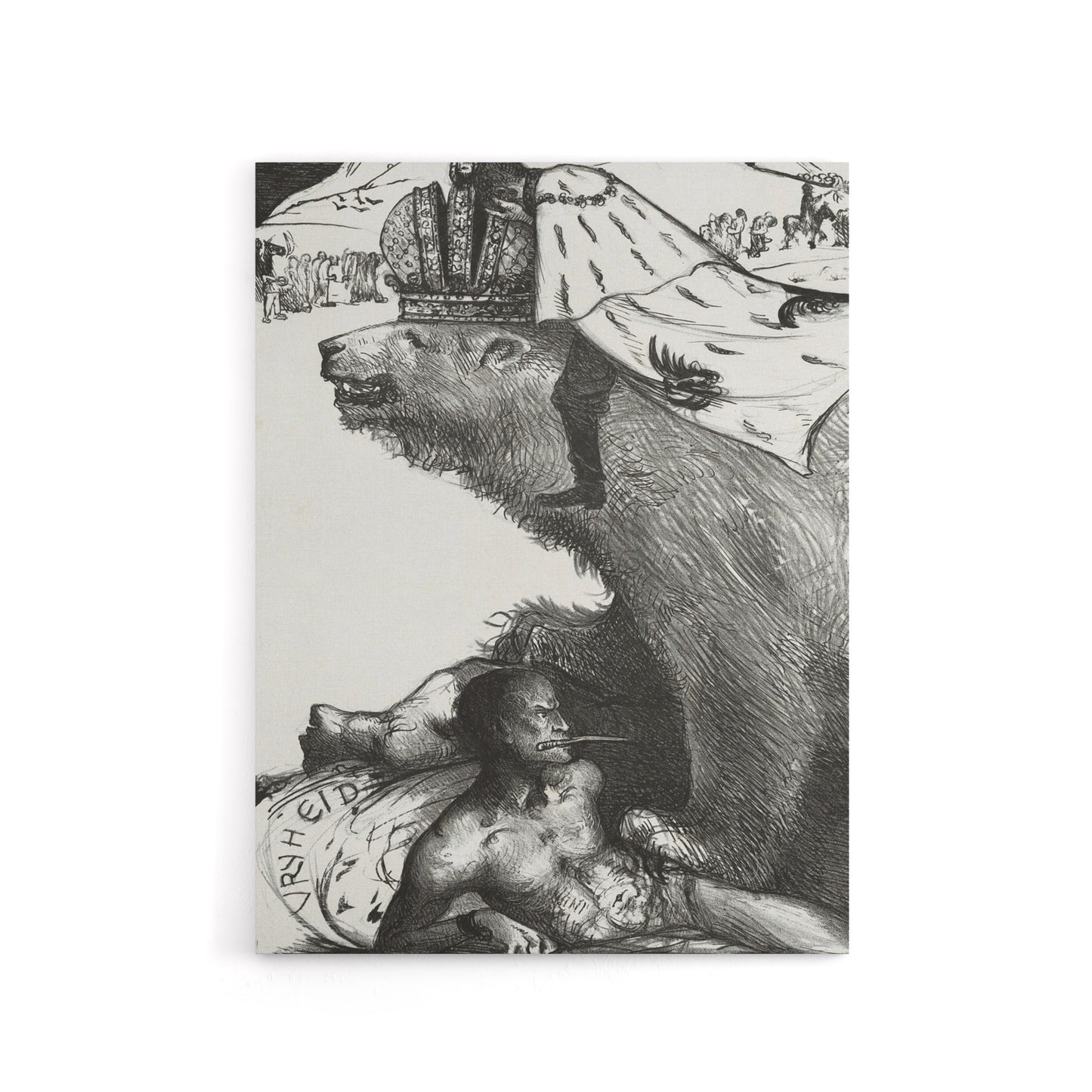 Tsar Nicholas II on the Russian Bear Holst Canvas Wall Art Print