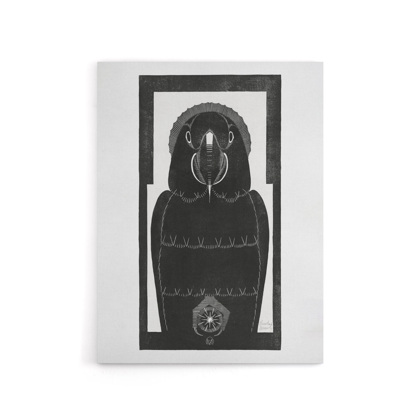 Stylised Ara Macaw Parrot De Mesquita Canvas Wall Art Print