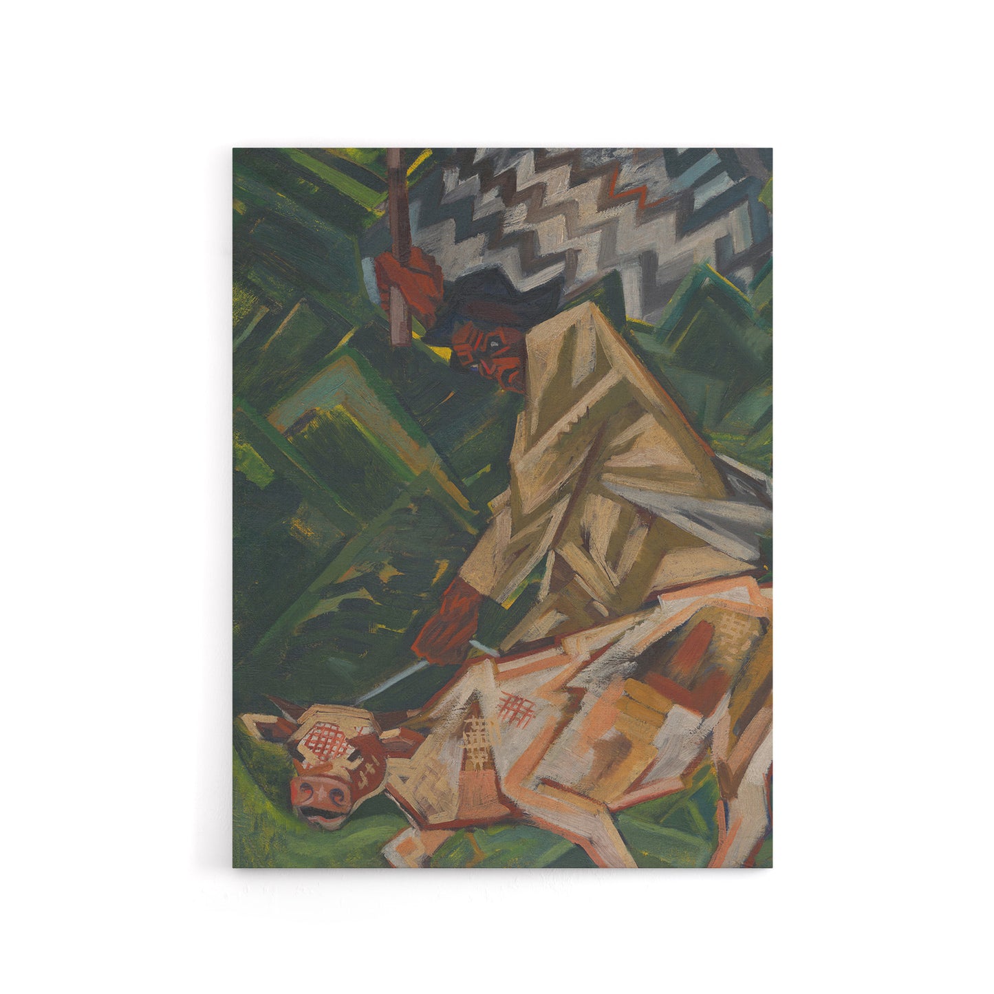 Opposite Abstract Geometric Kubincan Canvas Wall Art Print