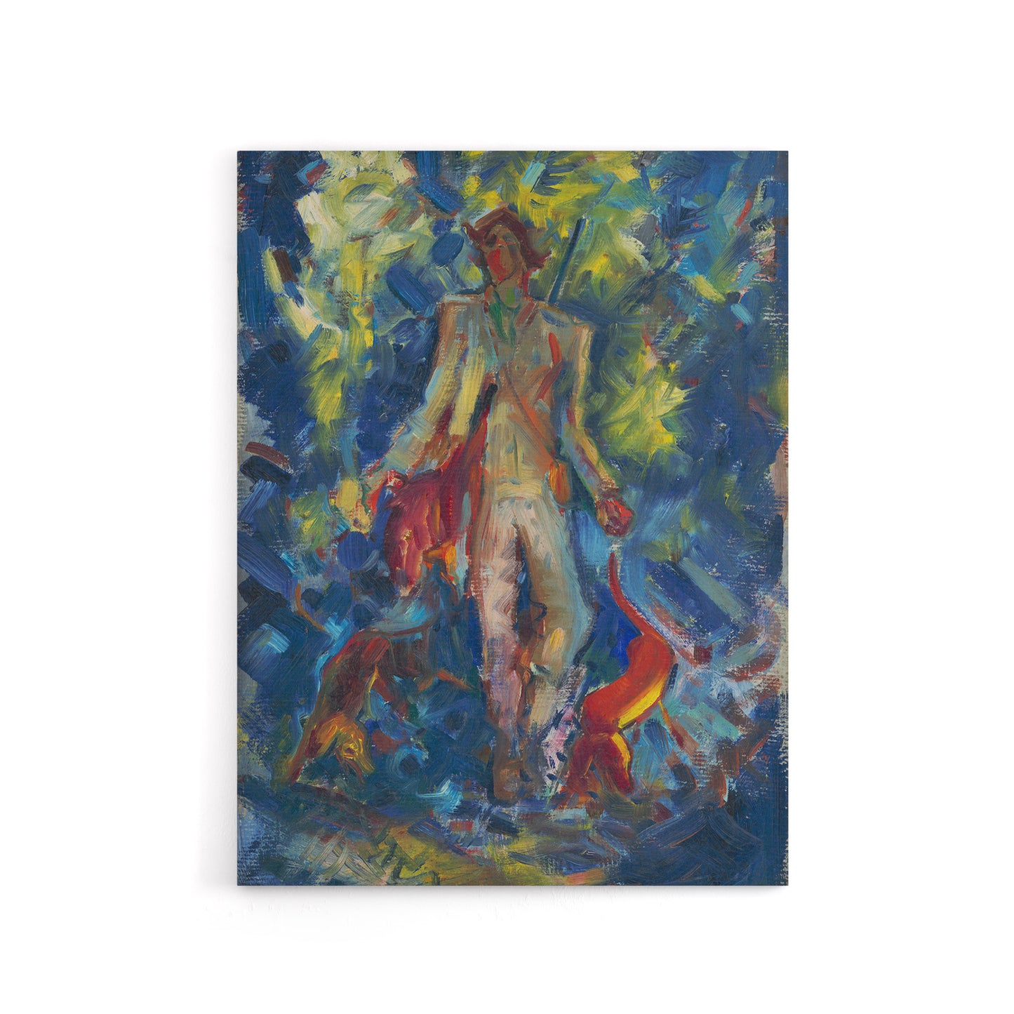 Huntsman With Two Dogs Arnold Weisz Kubincan Canvas Wall Art