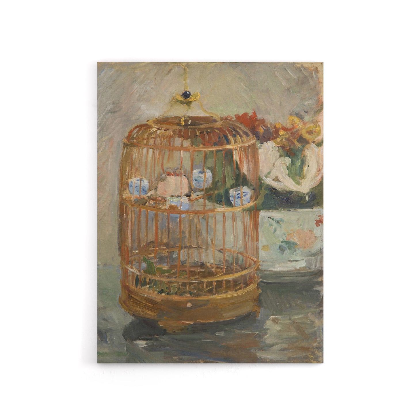 The Bird Cage Still Life Painting Morisot Canvas Wall Art