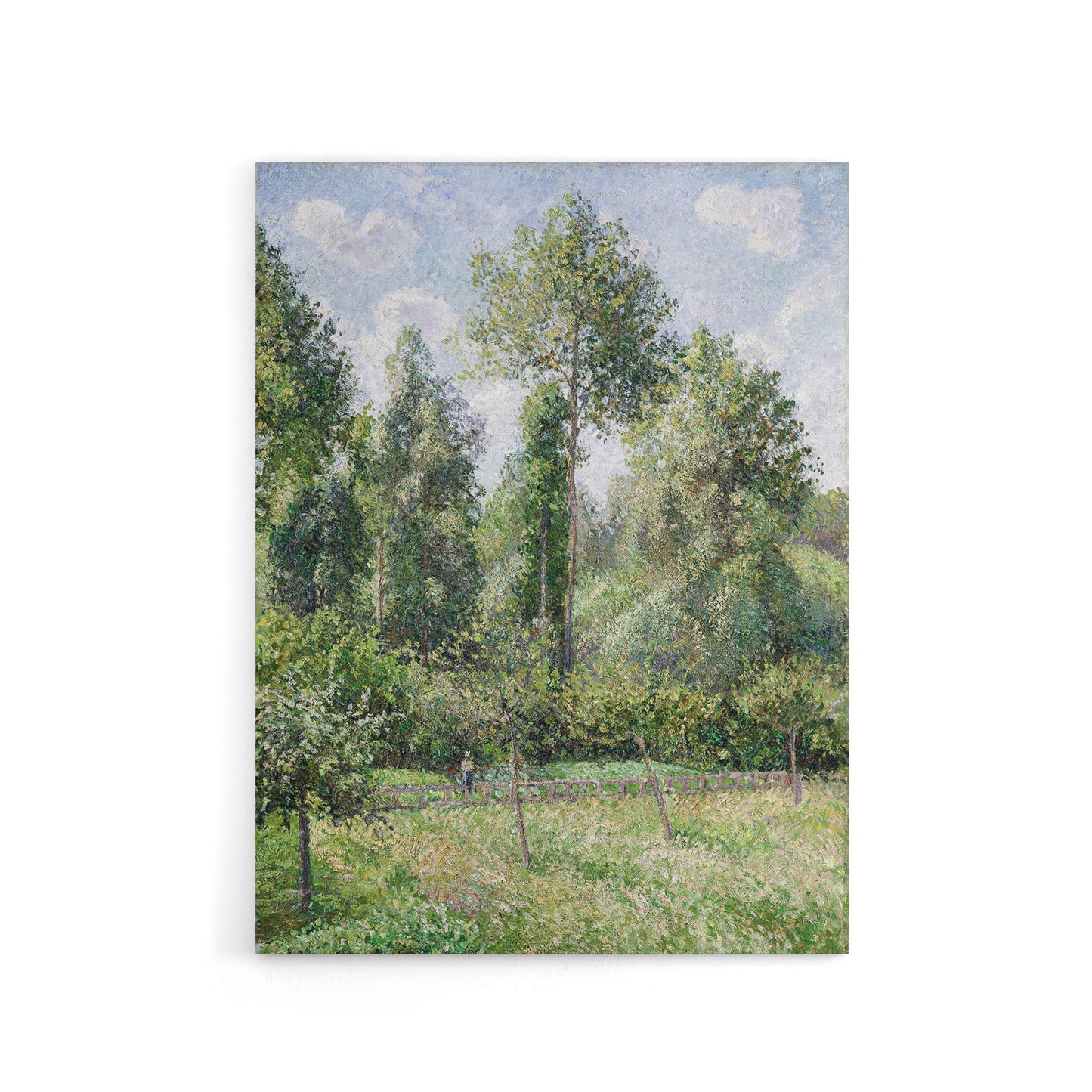 Eragny Poplars Landscape Camille Pissarro Canvas Wall Art