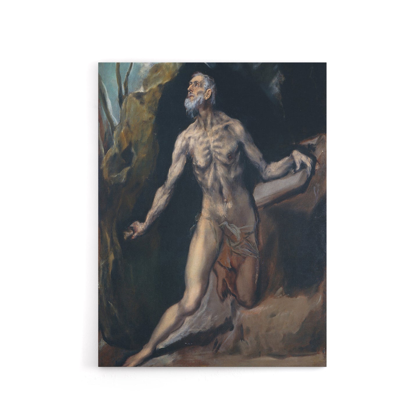 Saint Jerome Penitent Hermit Portrait El Greco Canvas Wall Art