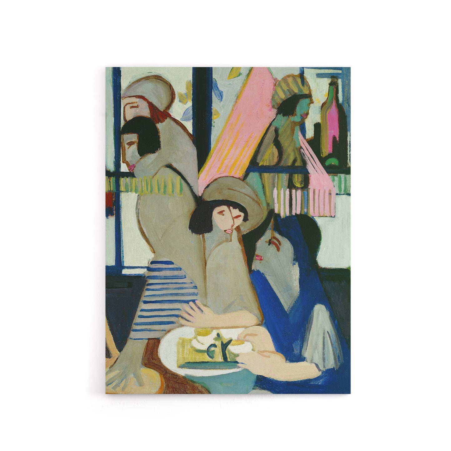 The Cafe Abstract Painting Kirchner Canvas Wall Art Print