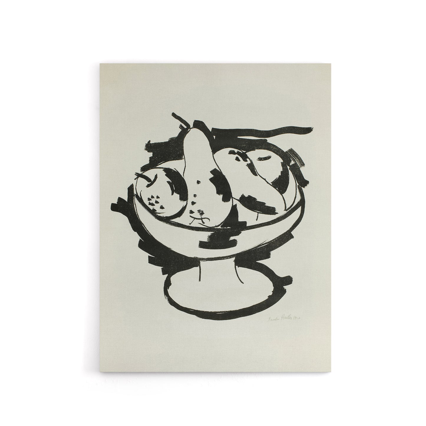 Bowl of Fruit Still Life Sketch Hartley Canvas Wall Art