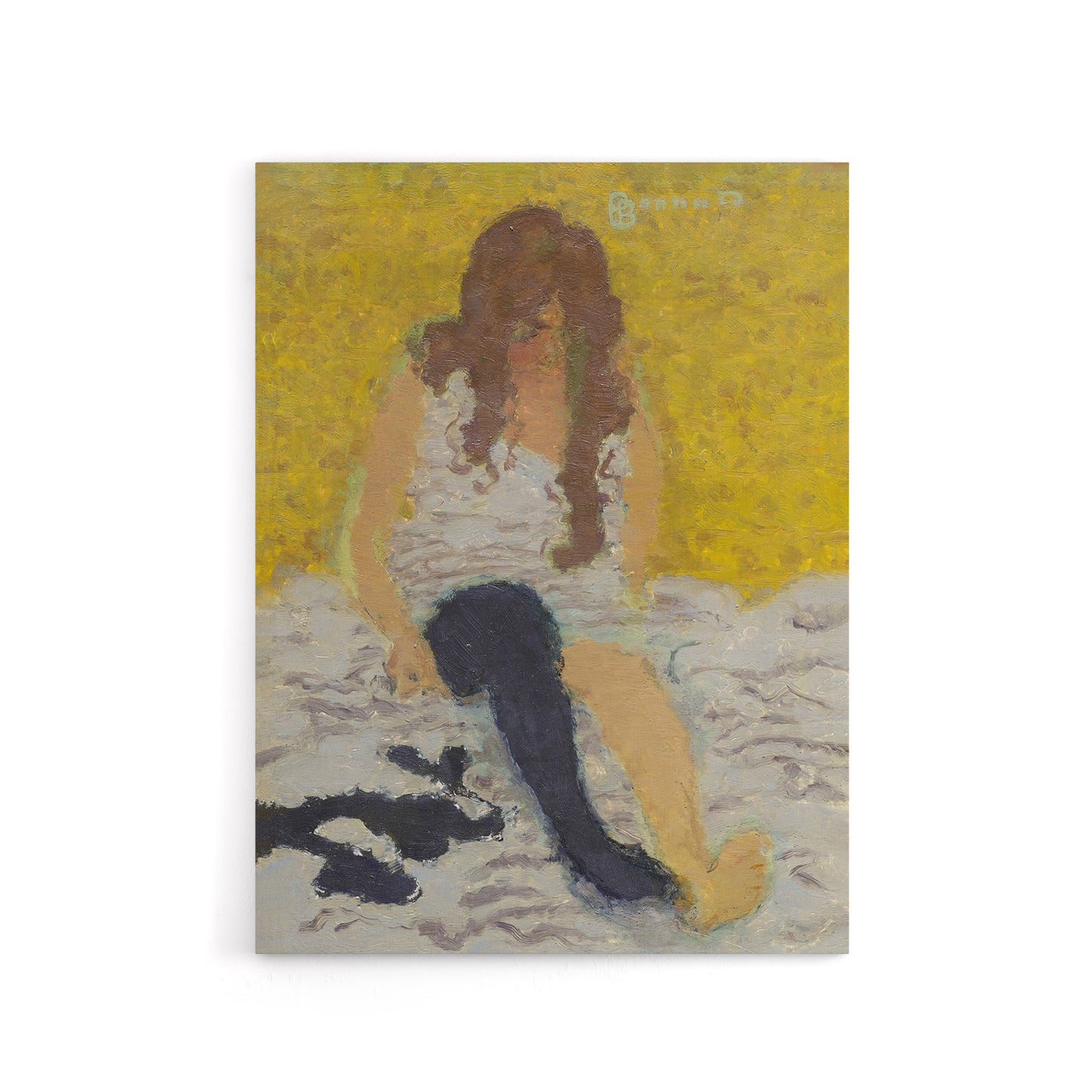 Woman Putting on Her Stockings Bonnard Canvas Wall Art Print
