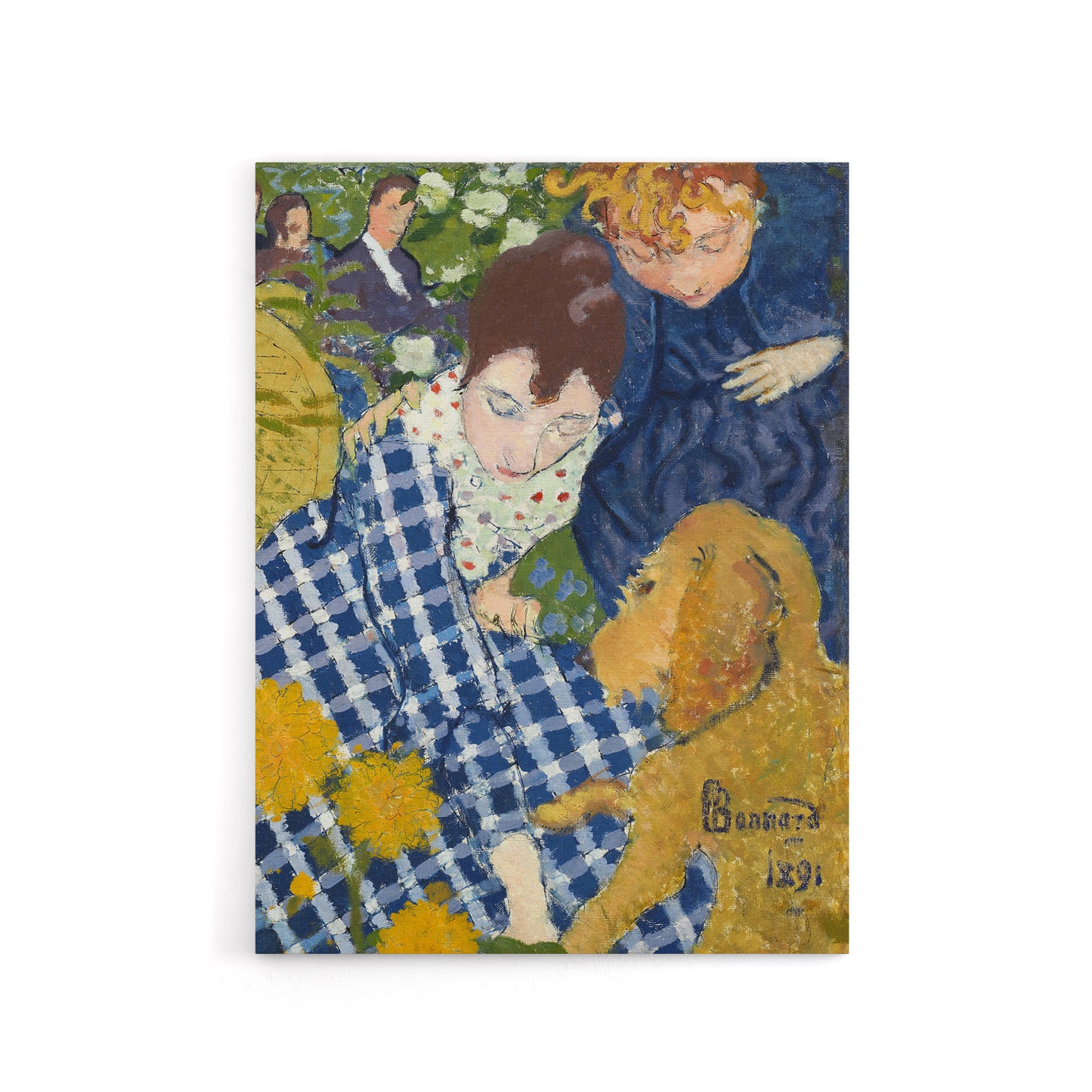 Women with Dog Art Nouveau Painting Bonnard Canvas Wall Art