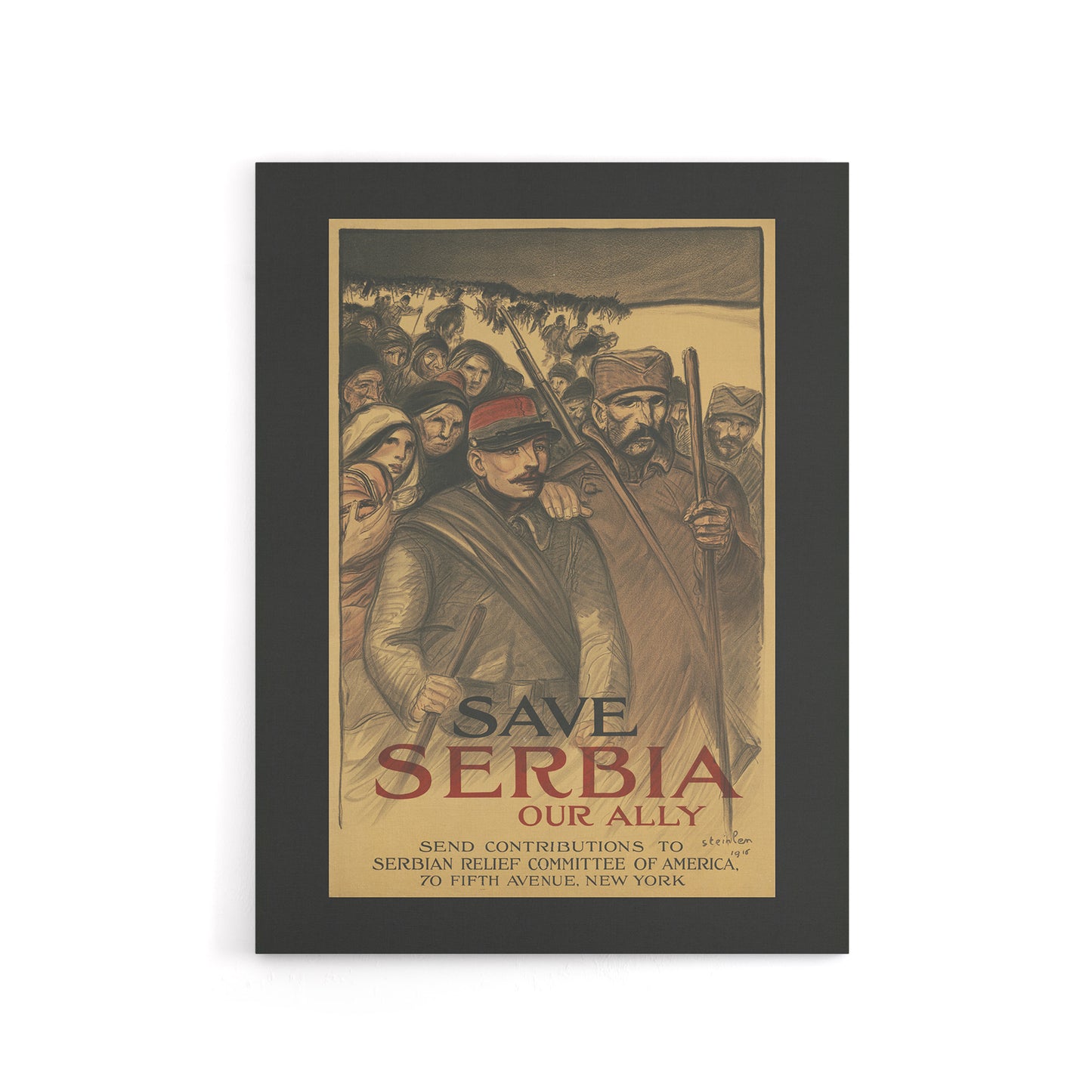 Save Serbia Our Ally WWI Propaganda Steinlen Canvas Wall Art