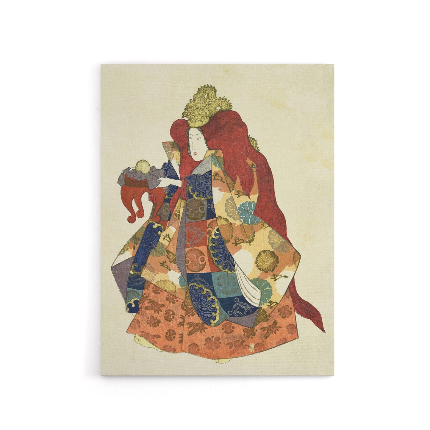 Sea God Riujin Japanese Kabuki Actor Kuniyoshi Canvas Wall Art
